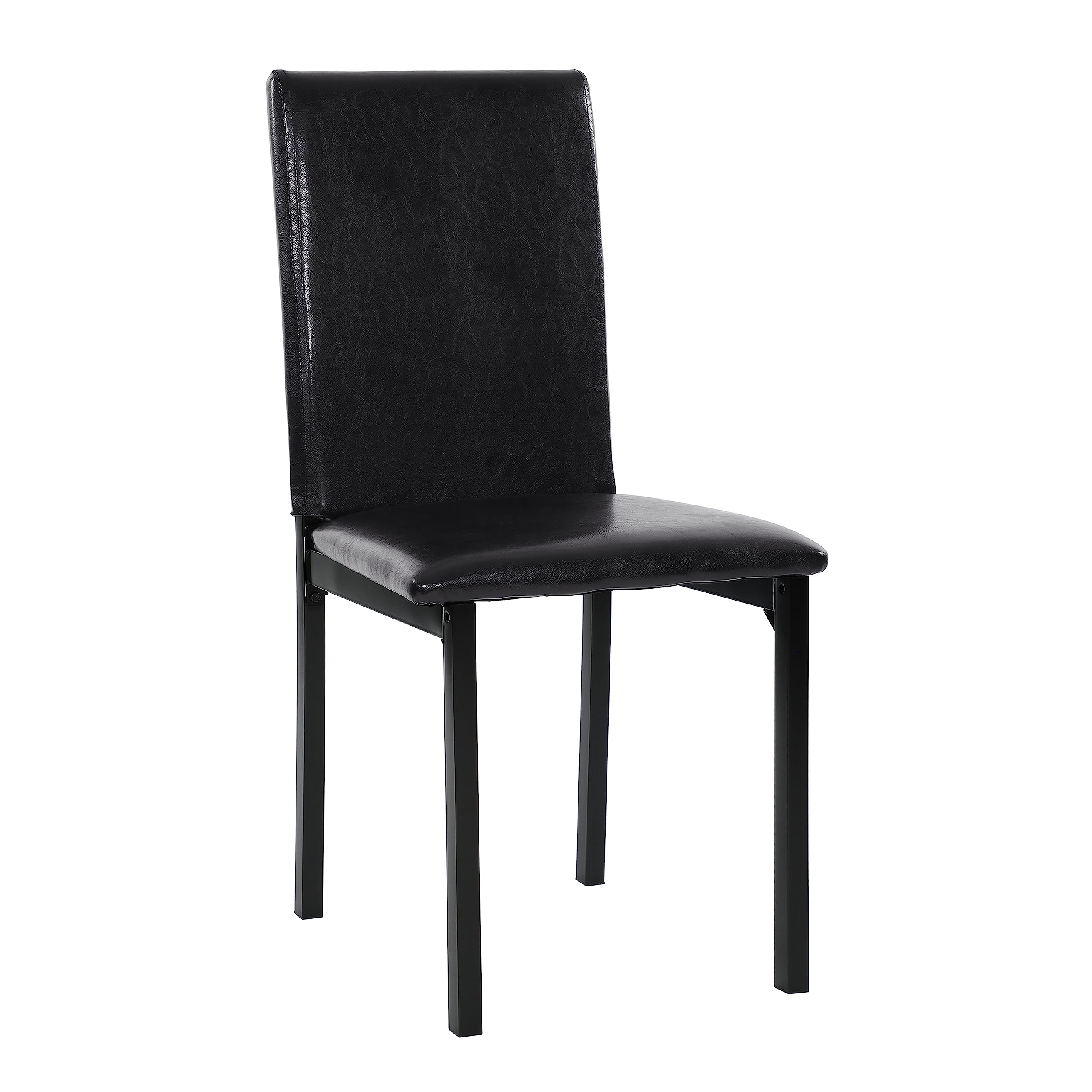 Homelegance 2601 Tempe PU Upholstered Dining Chairs (Set of 4) - Brown Leather-Like Seating for Kitchen, Dining Room & Breakfast Nook - Comfortable & Stylish Modern Furniture