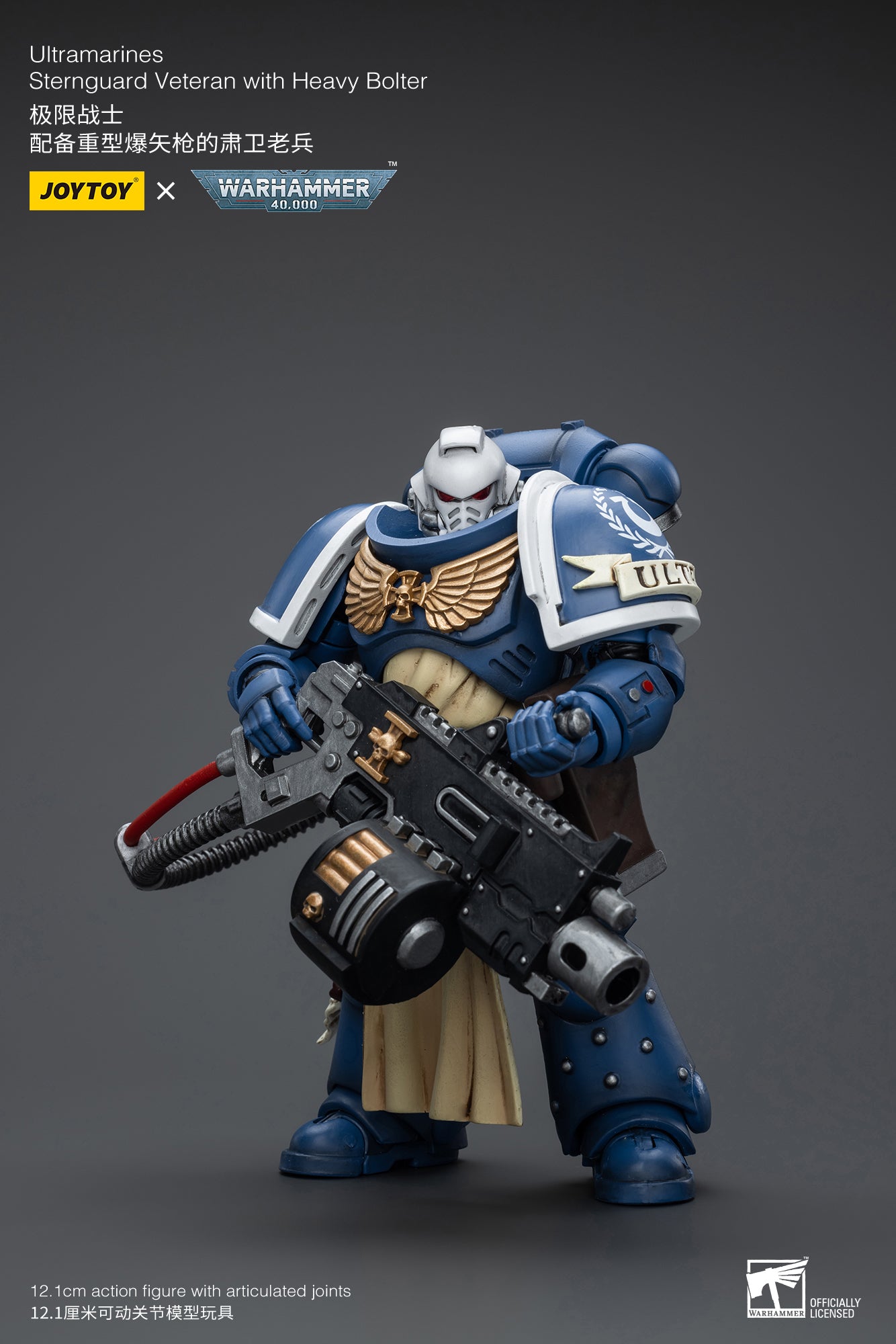 1/18 JOYTOY Warhammer 40K Ultramarines Sternguard Veteran Action Figure - Collectible Miniature for Tabletop Gaming & Display
