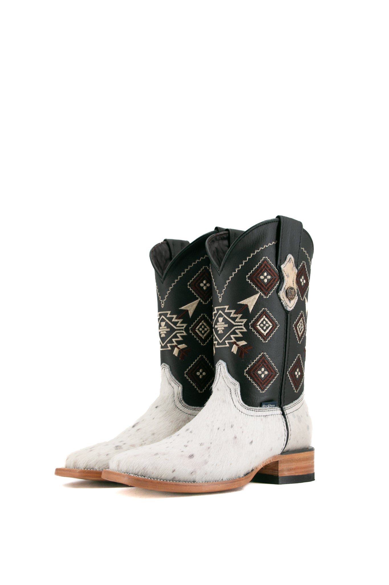 Men's Genuine Cowhide Square Toe Cowboy Boots - Size 7 Western Boots for Riding & Country Style | Perfect for Rodeo, Line Dancing & Outdoor Adventures
