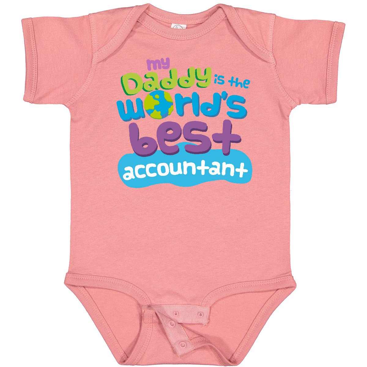 Inktastic My Daddy is The World's Best Accountant Baby Bodysuit - Soft Cotton Onesie for Newborns & Infants - Perfect Gift for Accountant Dads & Father's Day