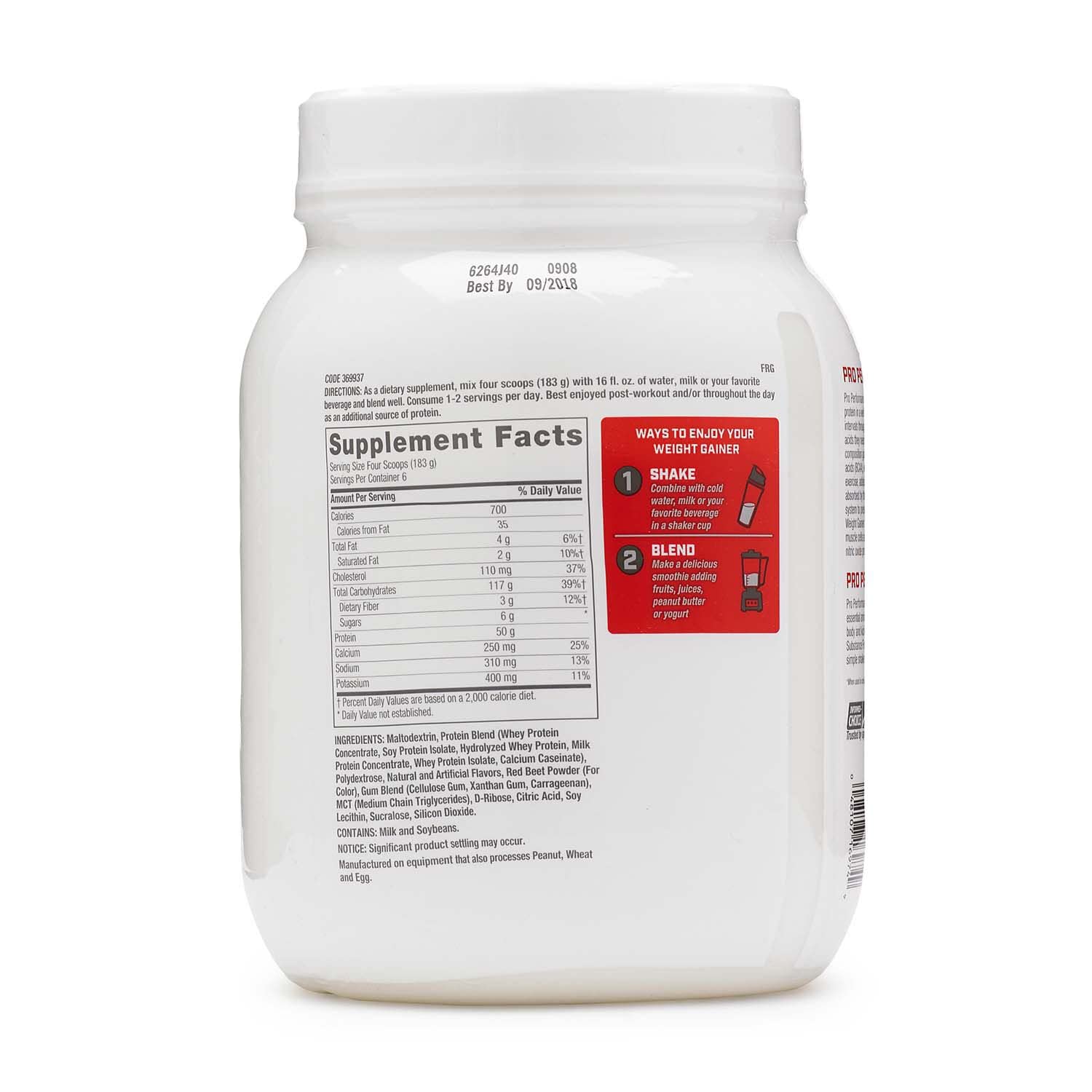 GNC Pro Performance Weight Gainer Protein Powder - Muscle Mass Builder, Banned Substance Tested, Strawberries & Cream Flavor (6 Servings) | Post-Workout Recovery & Bodybuilding Supplement for Athletes