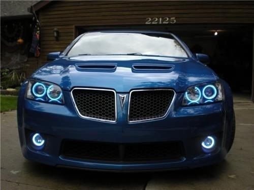 Brand LED White Angel Eye Fog Lights for 2008-2009 Pontiac G8 - High Visibility Driving Lights for Night & Foggy Conditions