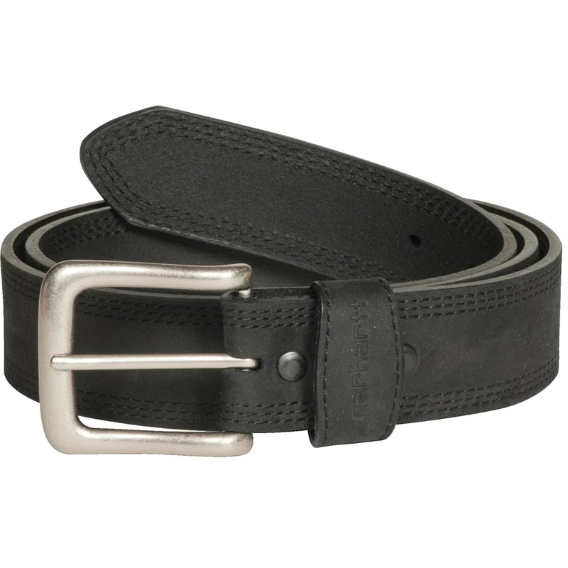 Premium Genuine Leather Triple Stitch Detroit Belt for Men - Classic Black - Durable Fashion Accessory for Casual, Business & Work Wear