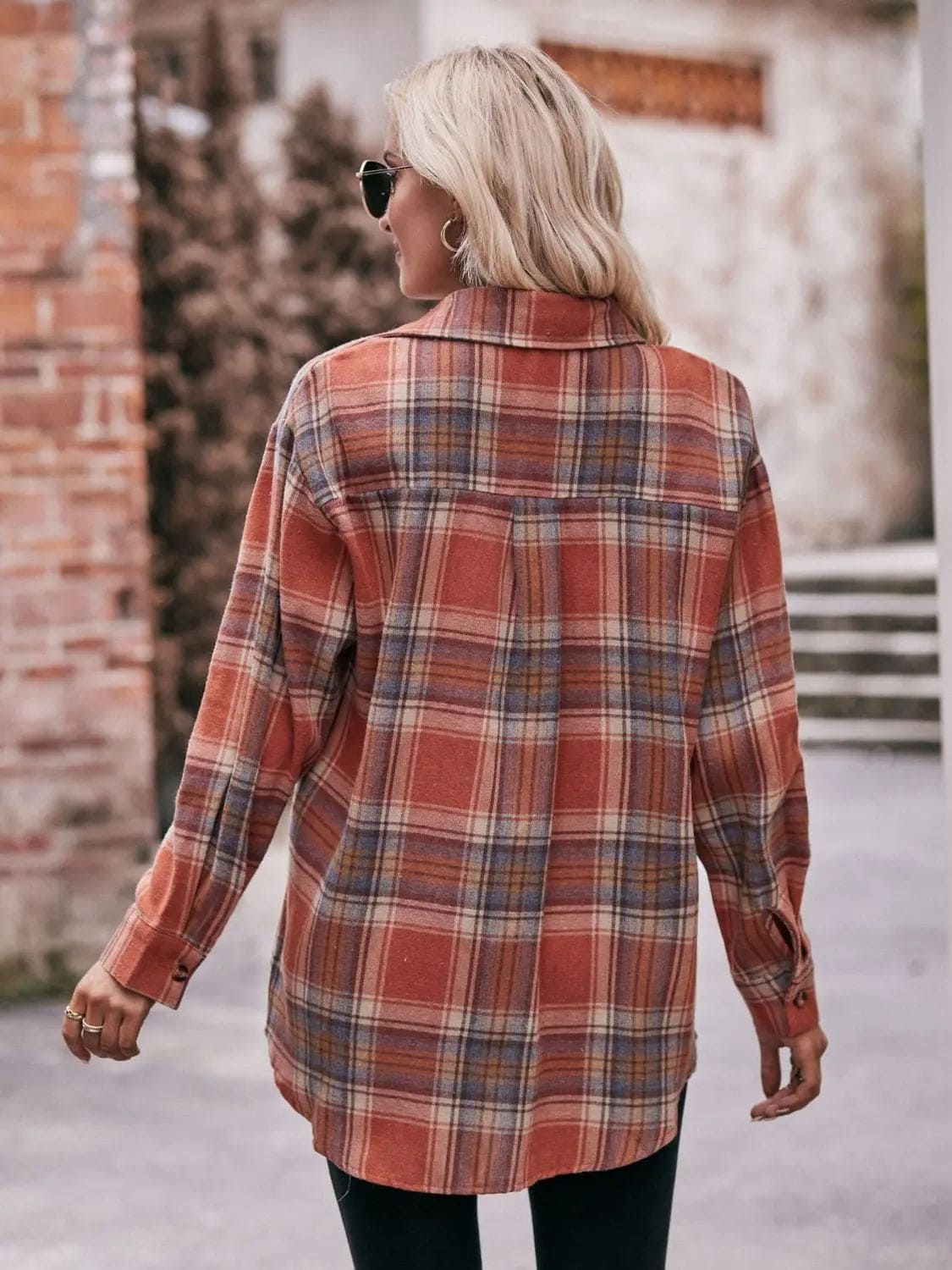 Stylish Plaid Dropped Shoulder Longline Shirt for Men & Women | Casual Oversized Flannel Shirt | Perfect for Fall Layering, Streetwear Outfits and Cozy Loungewear