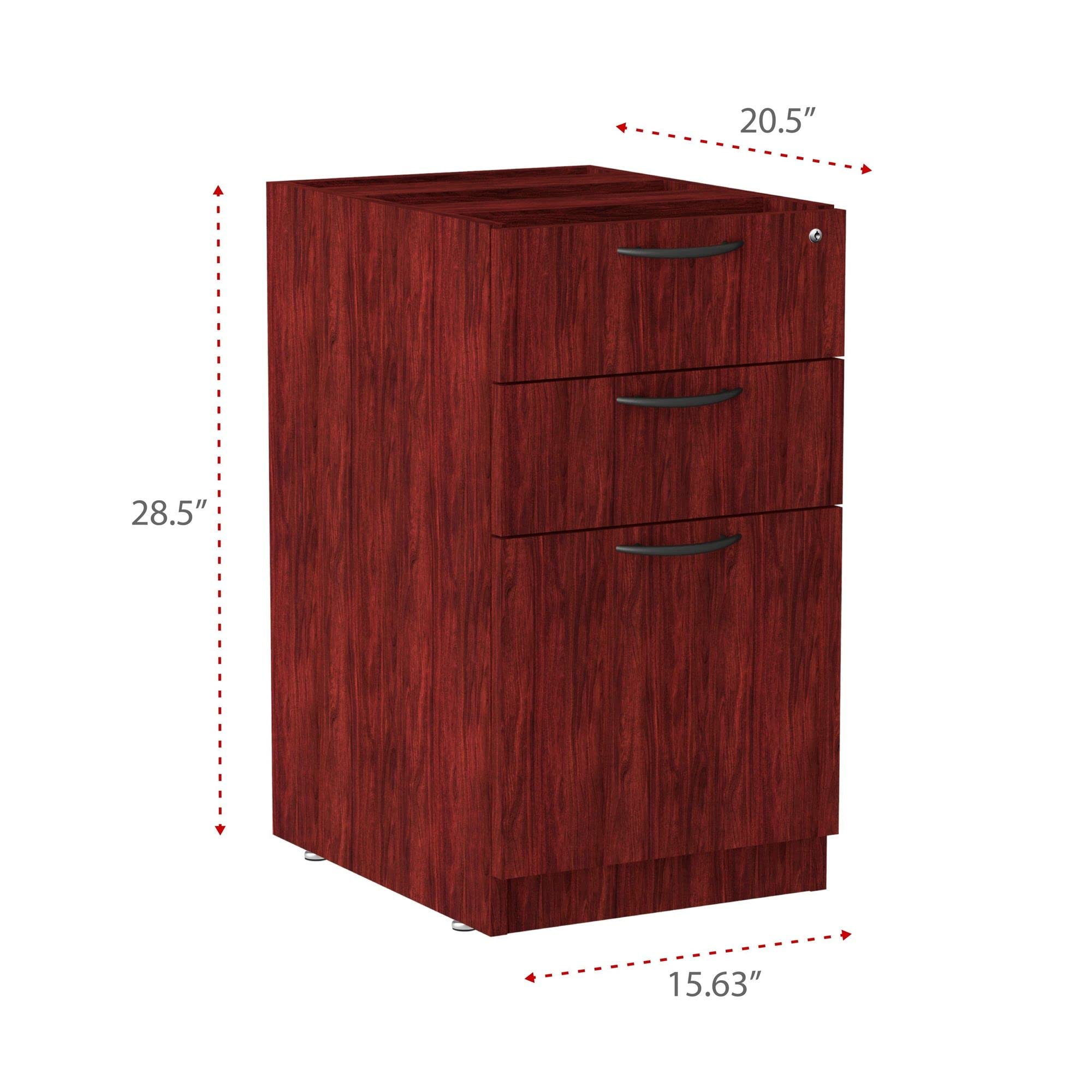 Alera Valencia Series 2-Drawer Full File Pedestal - 15.63