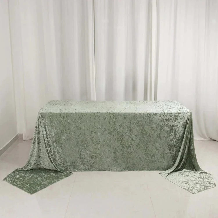 Premium Velvet Rectangular Tablecloth 90x156 Inches - Elegant Dining Table Cover for Weddings, Parties & Formal Events