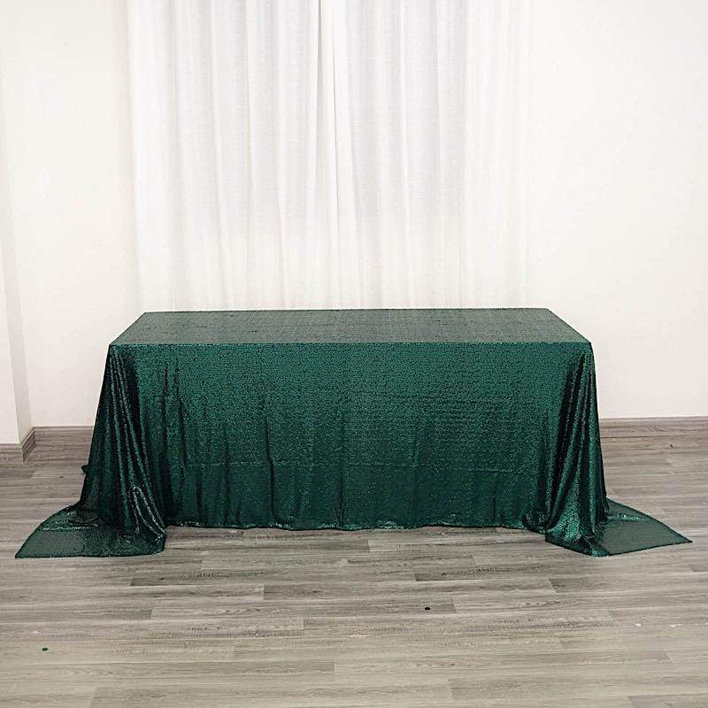 90x132 Inch Sparkling Sequined Rectangular Tablecloth for Wedding, Party, and Holiday Decorations - Elegant Dining Table Cover for Special Occasions