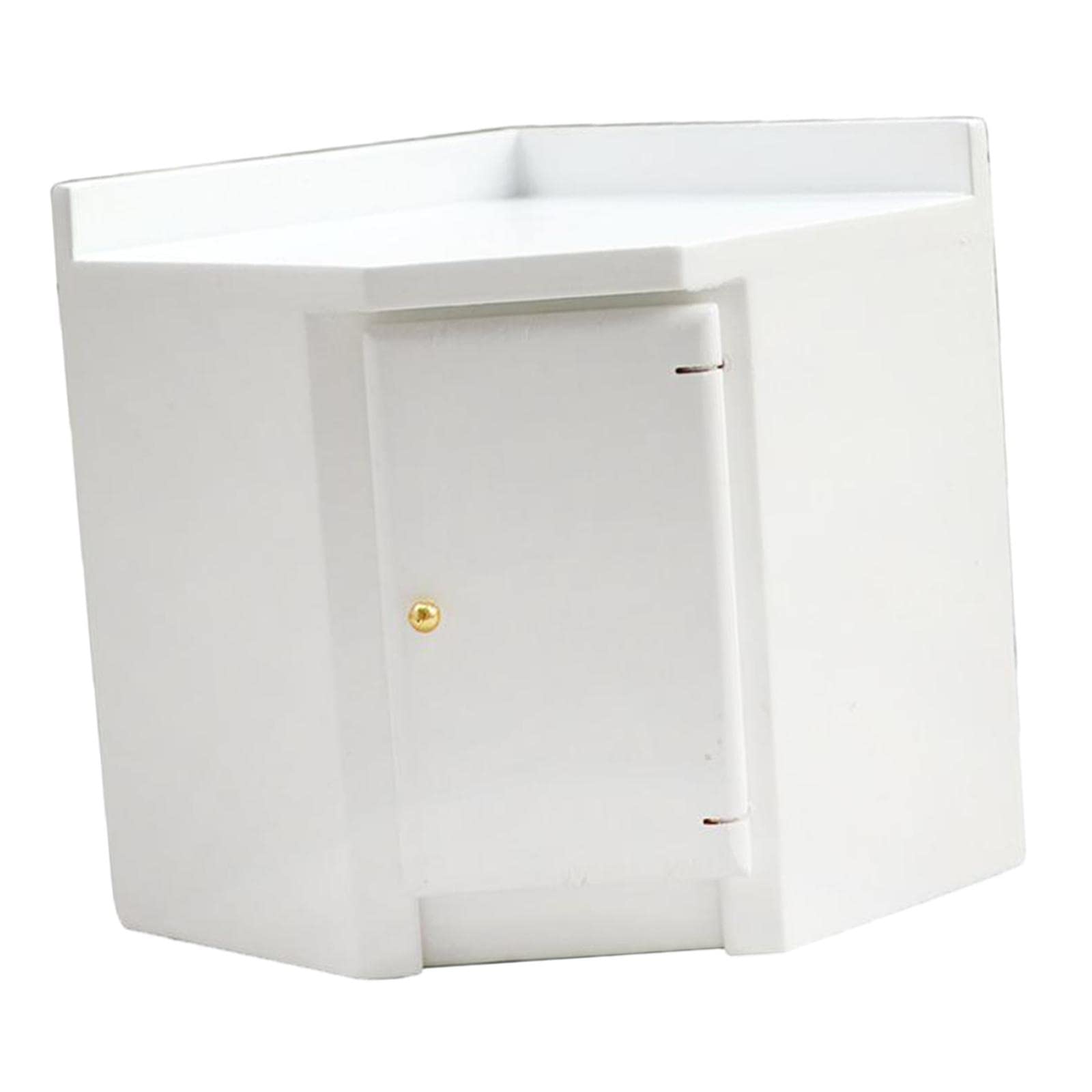 1:12 Miniature Kitchen Cabinet - Dollhouse Furniture for Display & Decoration, Corner Cabinet Showcase - Perfect for Dollhouse Kitchens, Room Decor & Miniature Displays