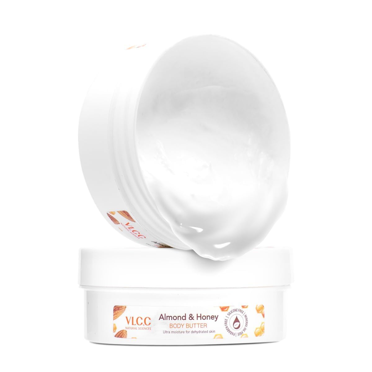 VL.CC Almond & Honey Body Butter - 200g | Ultra Hydrating Body Cream for Dry & Dehydrated Skin | Deep Moisturizing with Sweet Almond Oil & Pure Honey | Perfect for Winter Skincare & Daily Body Care Routine