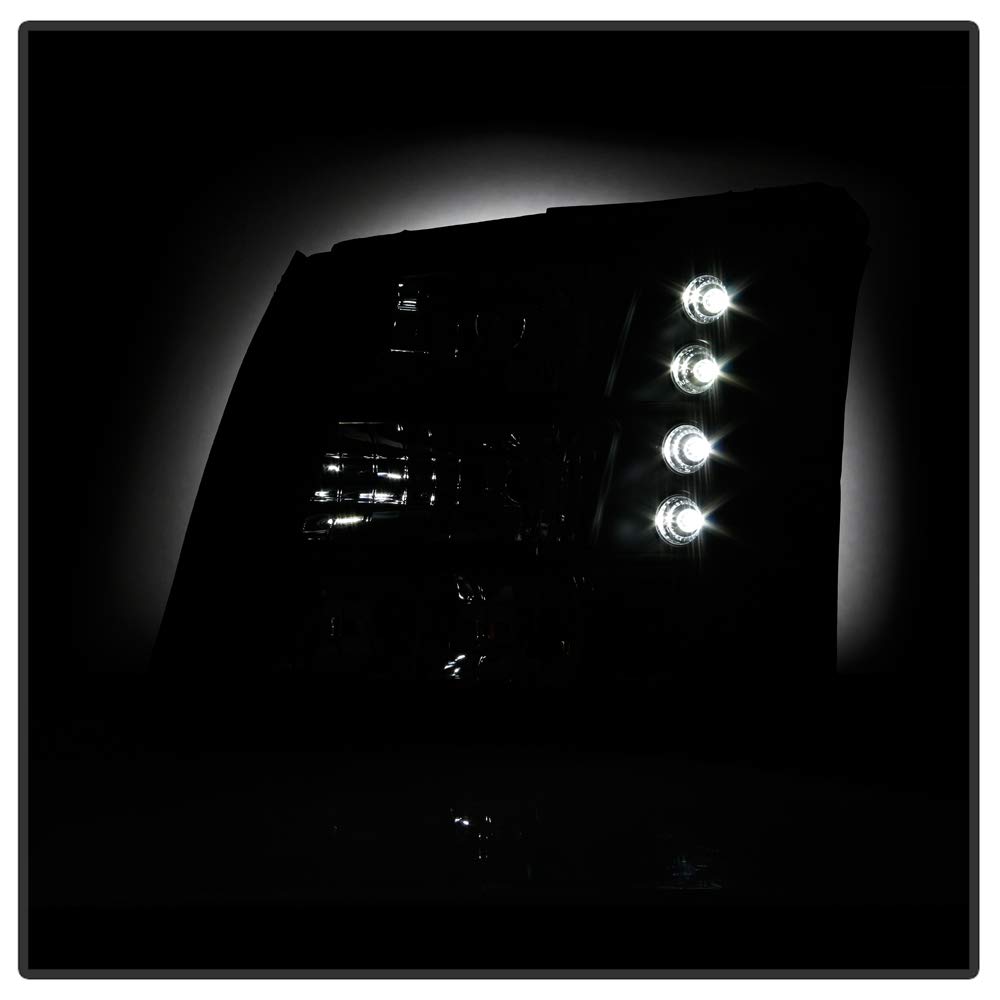 ACANII Black LED Headlights & Bumper Lights Conversion Kit for 2003-2006 Chevy Silverado 1500/2500/3500 & Avalanche - 1-Piece Pair - Upgrade Your Truck Lighting for Night Driving & Off-Road Adventures