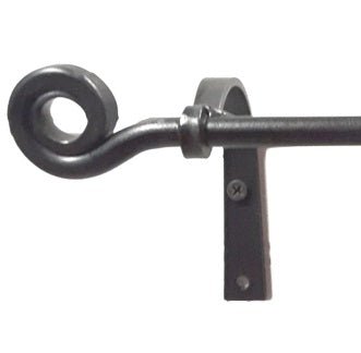 Wrought Iron Towel Bar with Attached Mounting Brackets & Scroll Ends - Rustic Bathroom Decor for Hand Towels & Washcloths