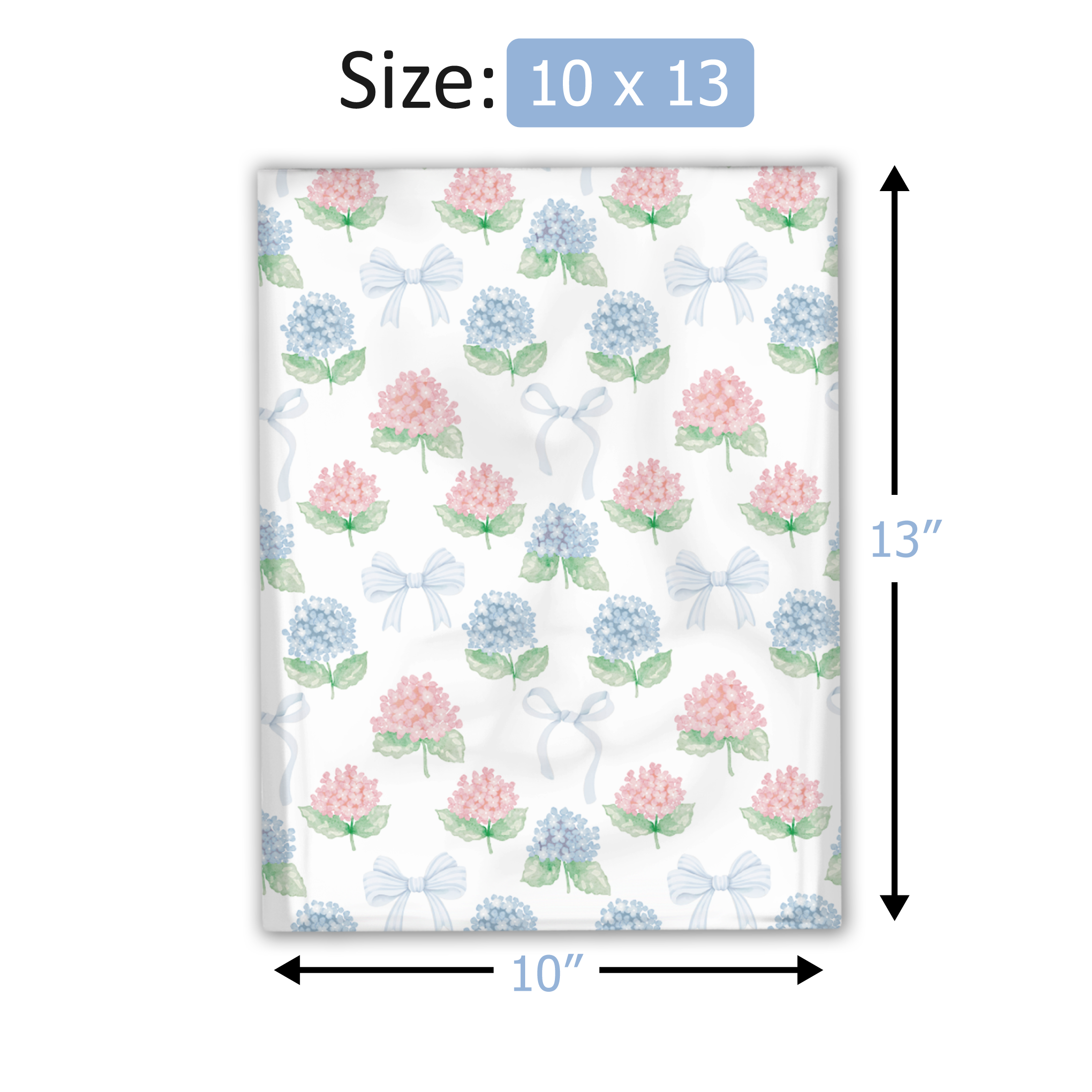 10x13 Hydrangeas Designer Poly Mailers - Premium Printed Shipping Envelopes for Ecommerce, Boutique & Subscription Boxes - Waterproof Mailing Bags for Gifts, Apparel & Small Business Packaging