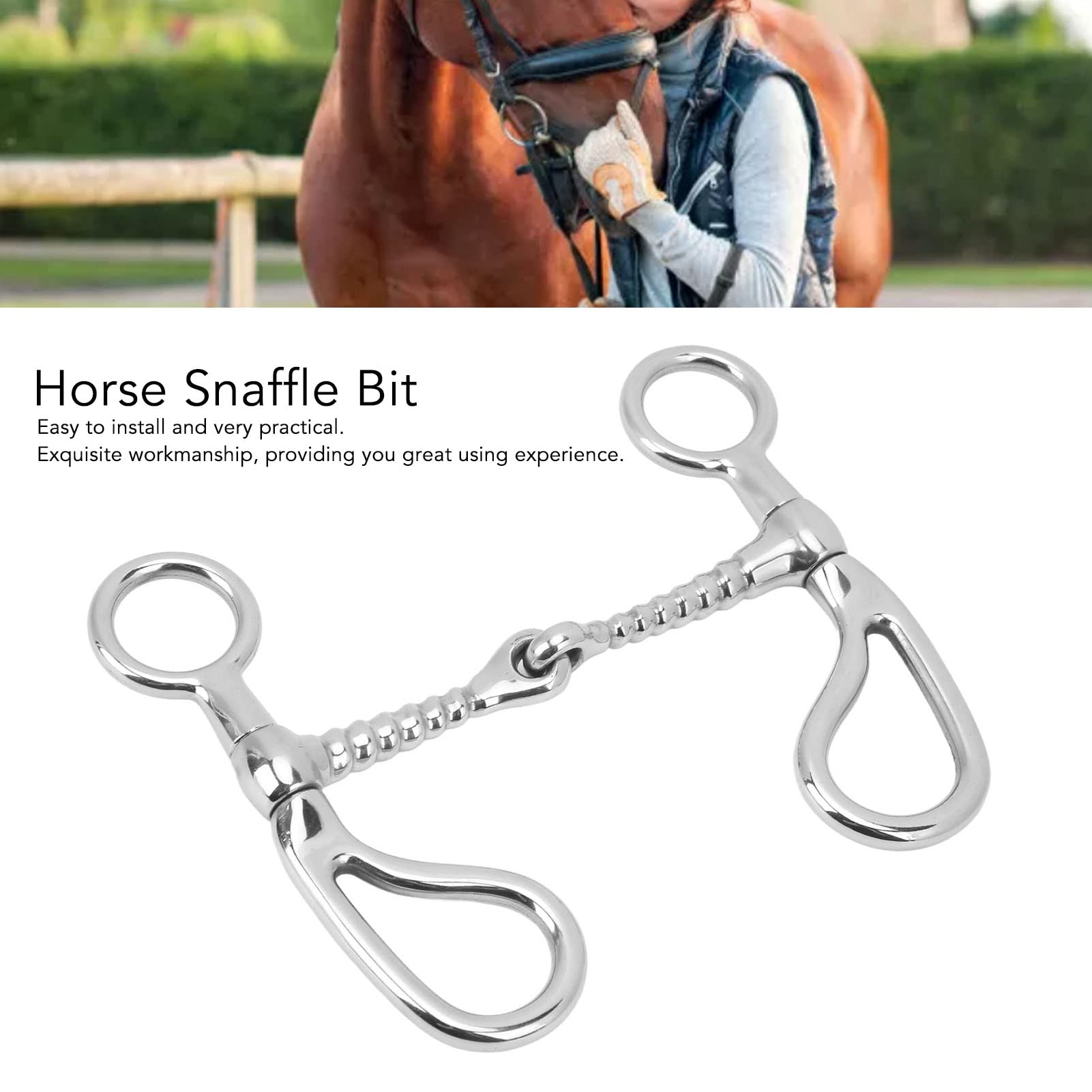 125mm Horse Snaffle Bit - Professional O Shape Anti-Biting Loose Ring Snaffle for Horse Training & Racing Equipment | Perfect for Dressage, Jumping & Western Riding