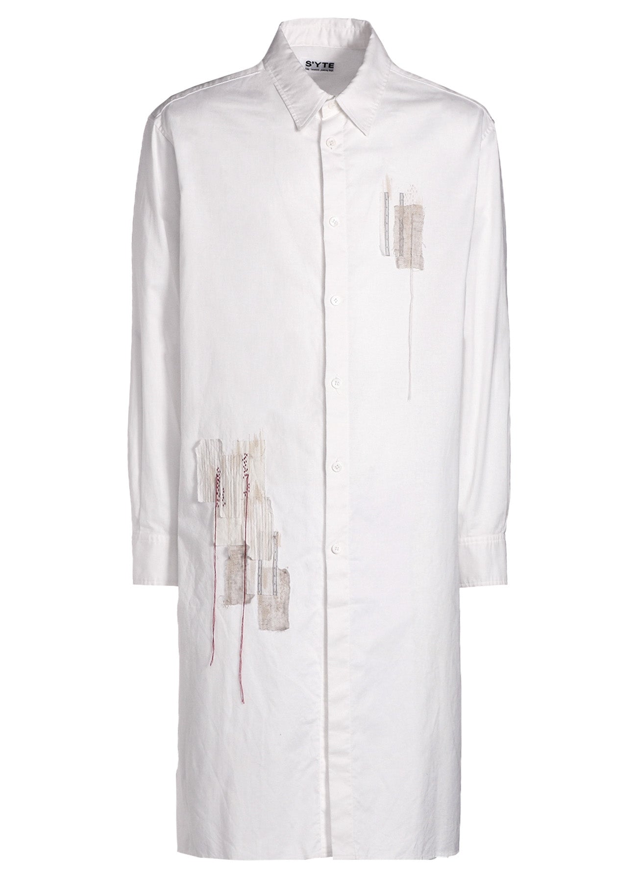 Stylish Cotton Twill Boro Applique Long Sleeve Shirt for Men & Women - Perfect for Casual Outings, Streetwear Fashion, and Layered Outfits
