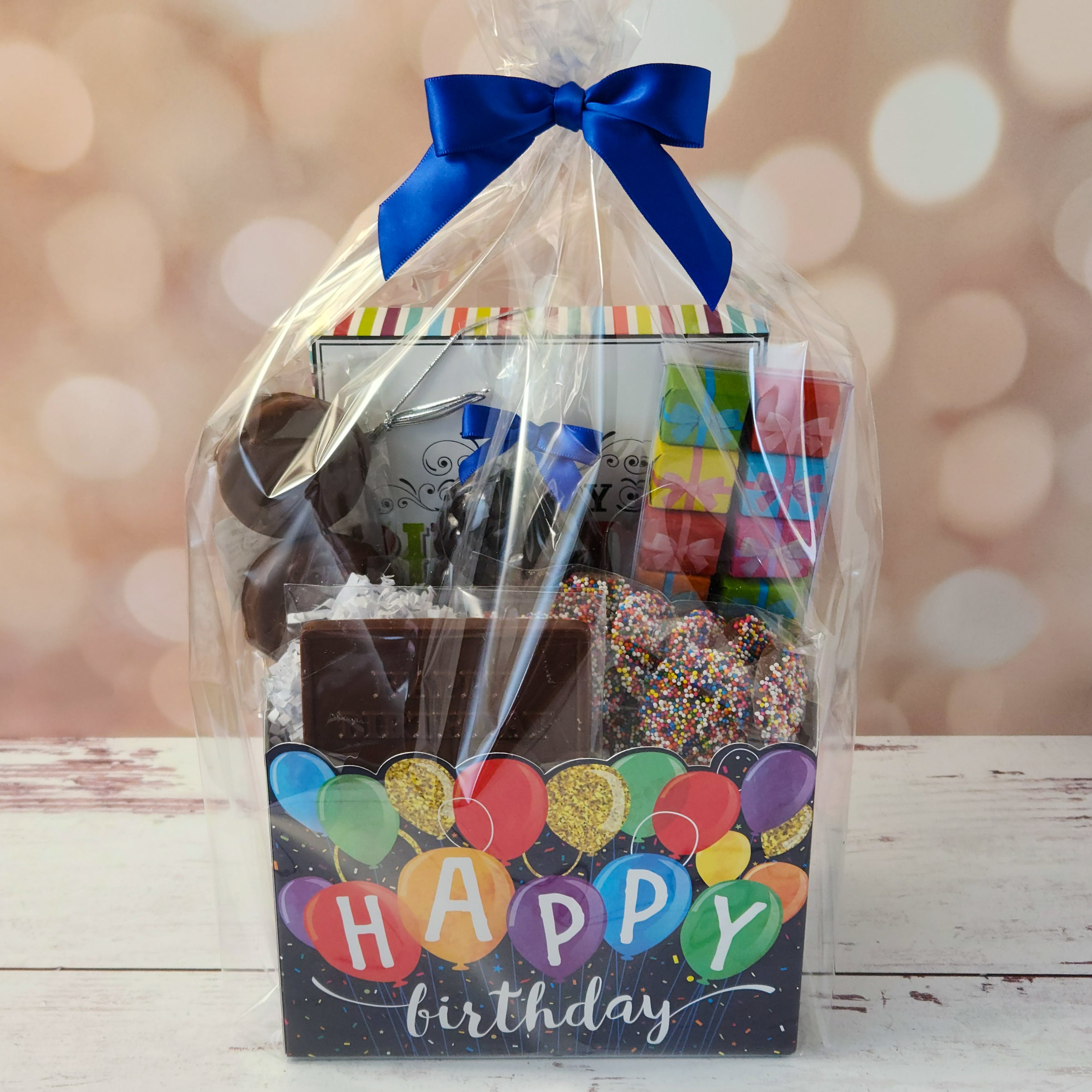 Happy Birthday Gift Basket for Women & Men - Thoughtful Present for Birthday Parties, Anniversaries & Special Occasions