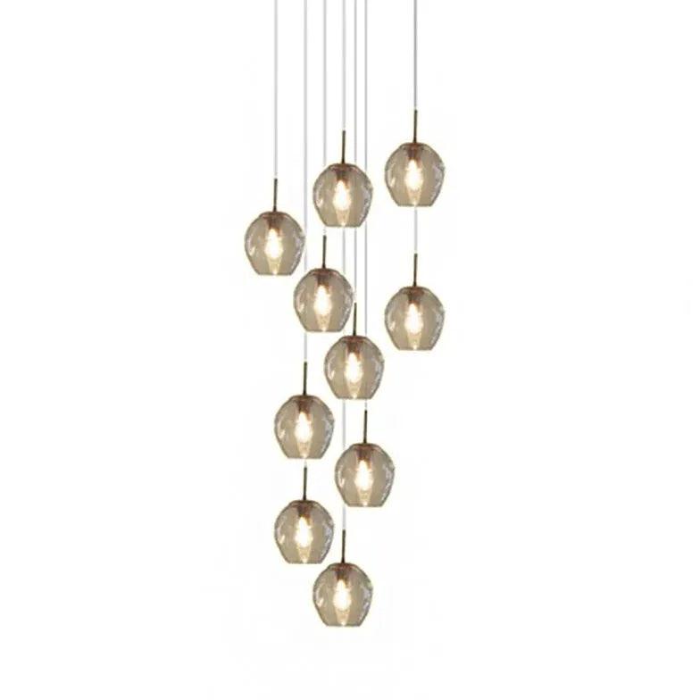 Elegant Vertical Water Drops Glass Chandelier - Modern Crystal Ceiling Light Fixture for Dining Room, Living Room, Bedroom & Entryway Decor