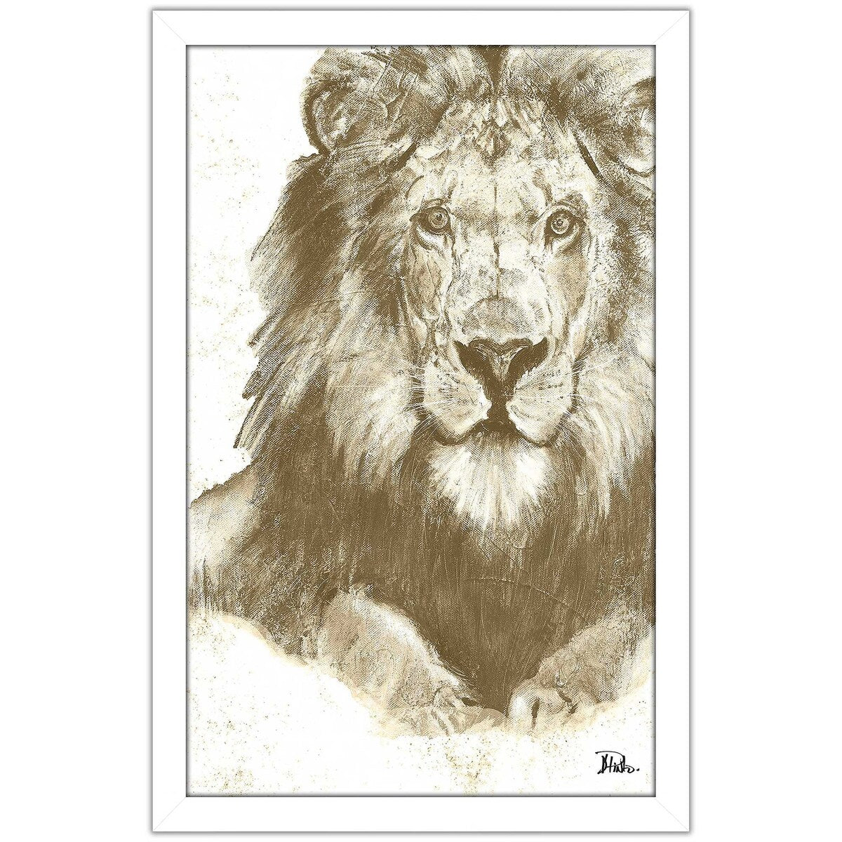 Stylish Muted Lion Vertical Acrylic Print - Perfect for Home Decor, Office Wall Art & Modern Interior Design
