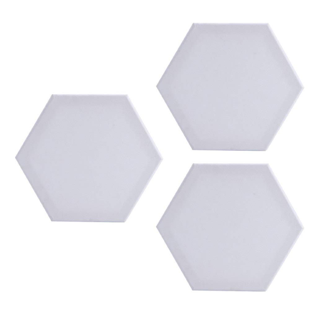 EXCEART 3-Pack Hexagon Sketch Book & Cotton Canvas Drawing Boards for Artists - Acid-Free Oil Painting Boards, Perfect for Sketching, Painting & Art Projects at Home or Studio
