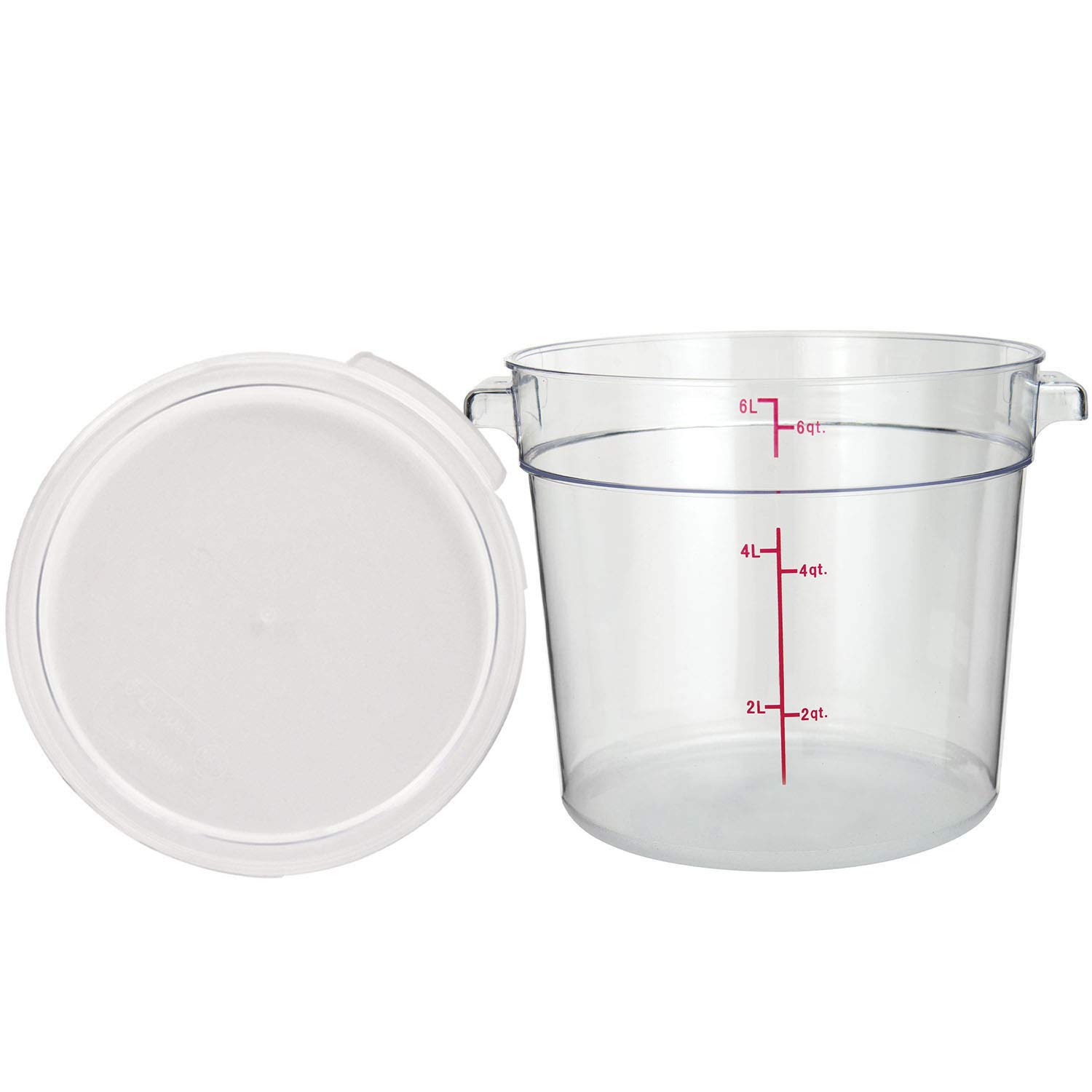 Tiger Chef 6 Quart Commercial Grade Clear Polycarbonate Food Storage Containers with Lids - Perfect for Restaurants, Catering & Meal Prep