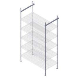 21 Inch Overhead Track Stationary End Kit - Heavy Duty Closet Organizer System for Smooth Sliding Doors - Perfect for Bedroom, Closet, and Wardrobe Storage Solutions