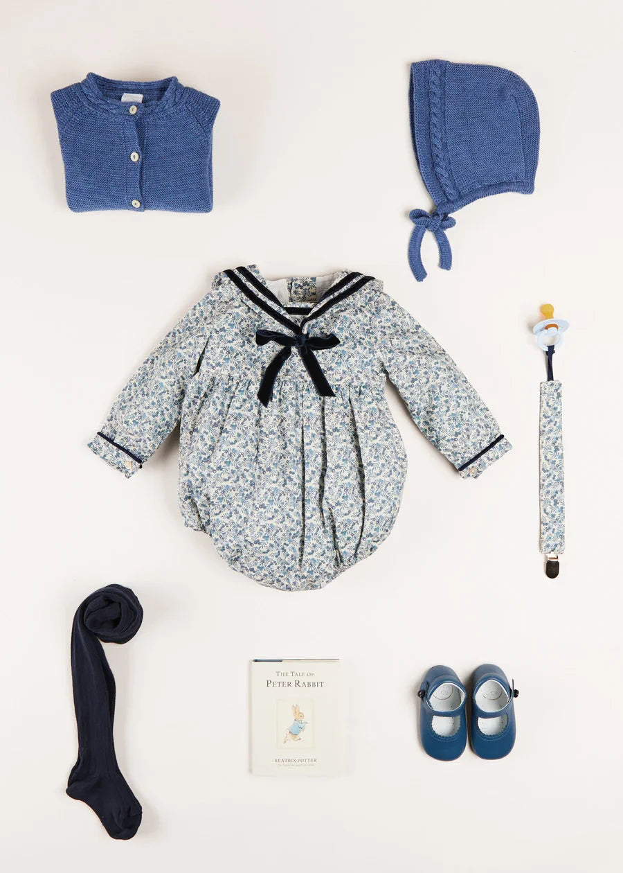 Evelyn Mariner Romper for Baby Girls - Cute & Comfortable Outfit for Summer, Beach, and Playtime