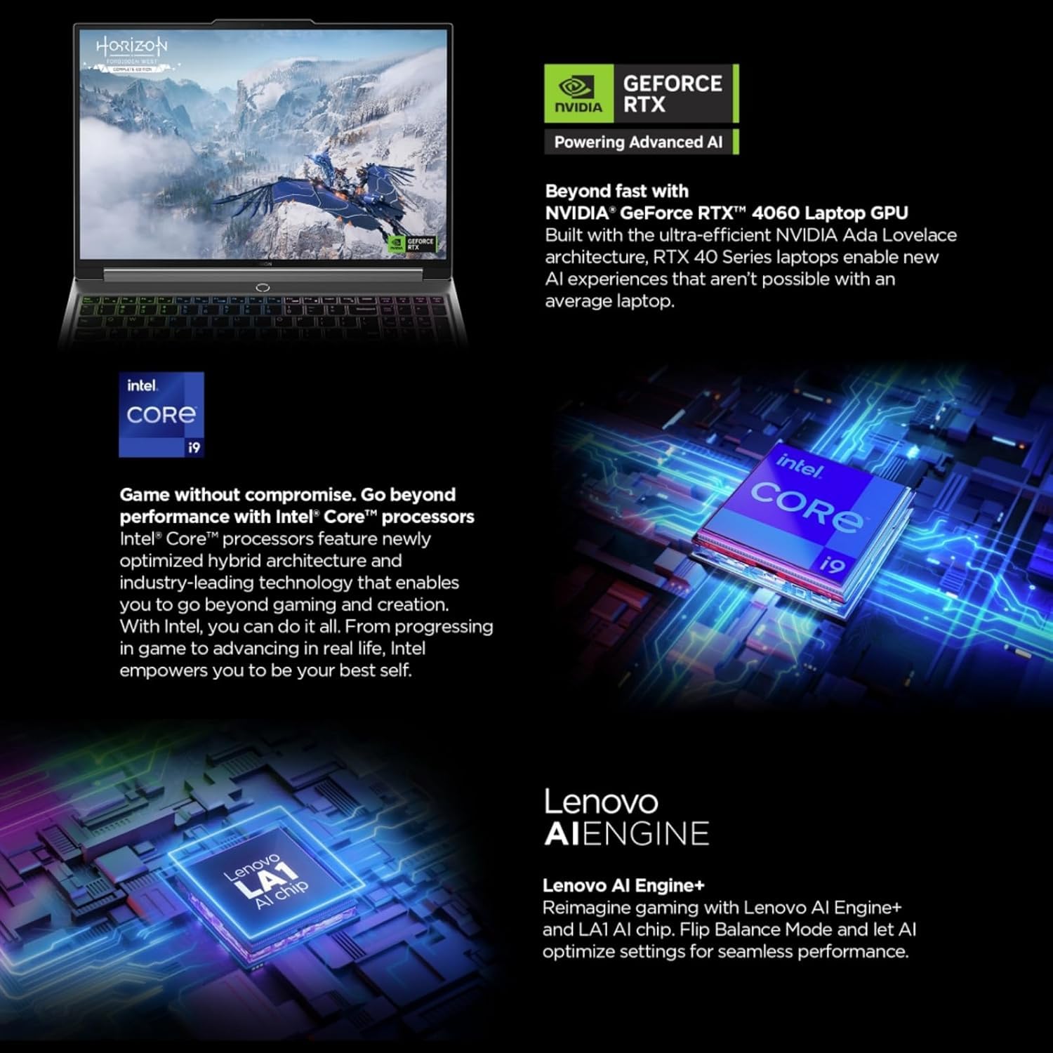 Lenovo Legion 5i Gaming Laptop - Intel Core i9-14900HX 24-Core (Up to 5.8GHz), 16