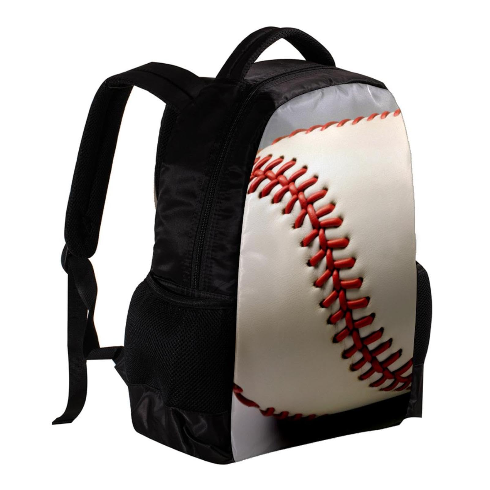 Men's & Women's Travel Backpack with Baseball Line Texture - Durable Carry-On Backpack for Commuting, Hiking & Business Trips