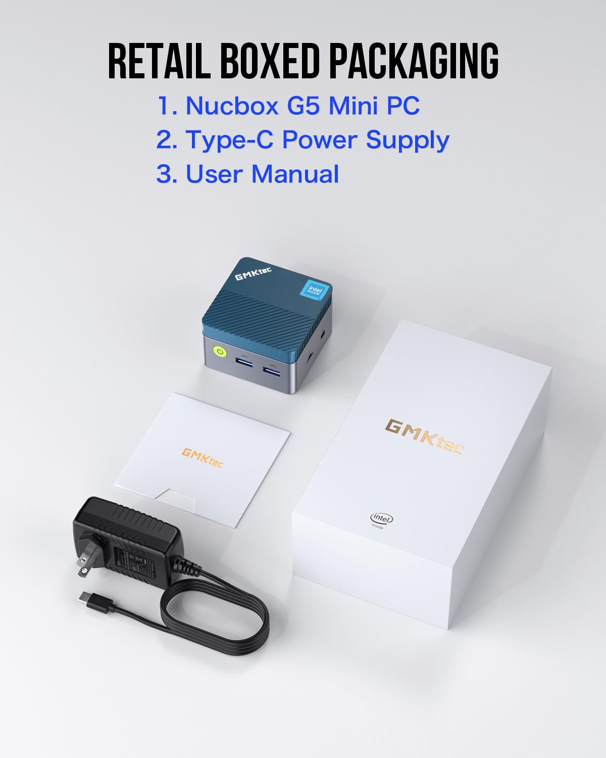 GMKtec Mini PC Intel N97, 12GB DDR5 512GB SSD for Office & Gaming