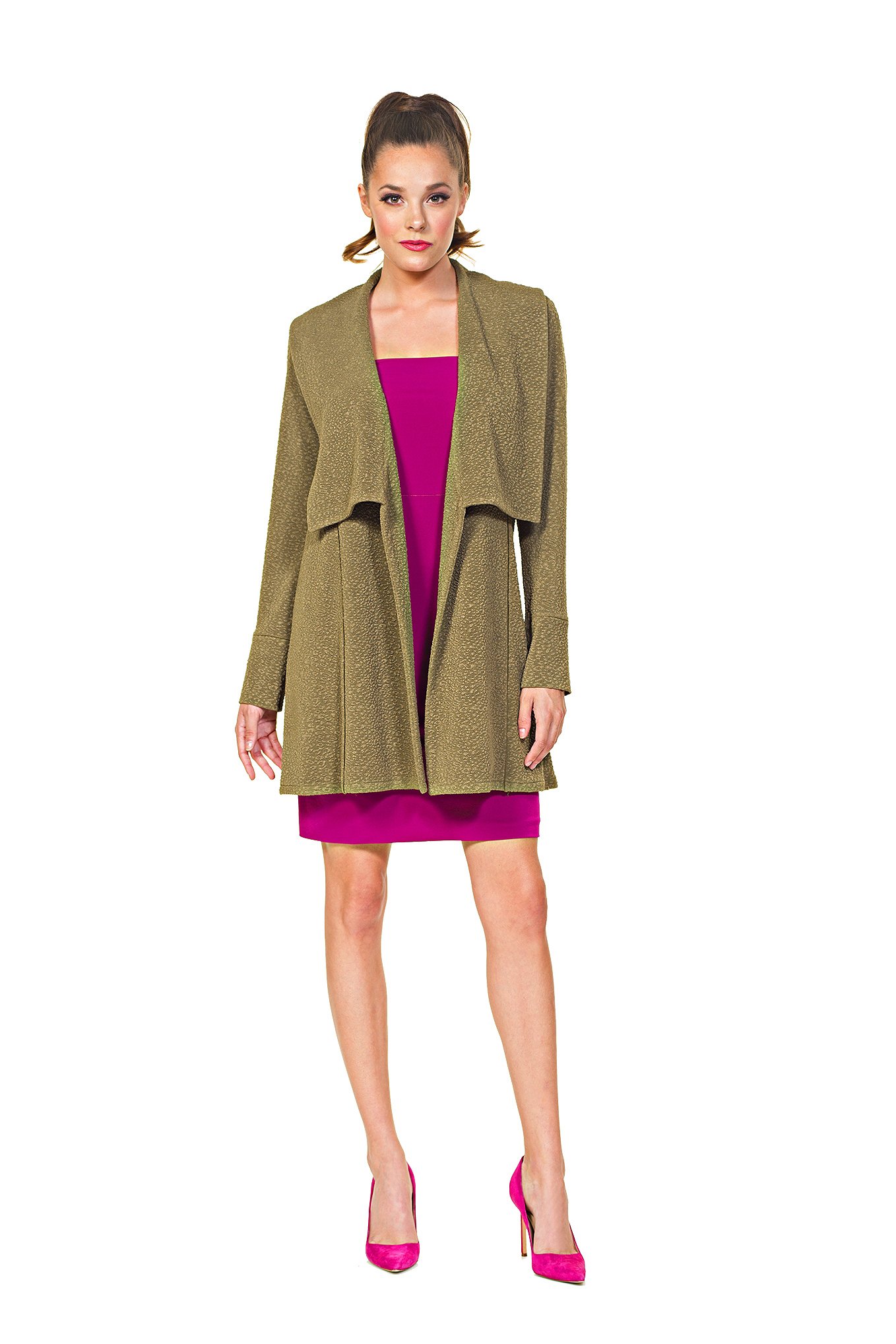 Women's Stylish Wrap Collar Jacket - Lightweight Outerwear for Spring & Fall - Perfect for Work, Dating & Casual Outings