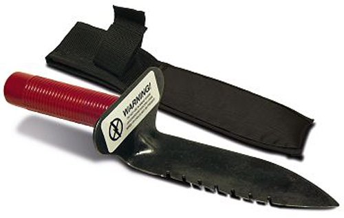 Lesche T-Handle Serrated Digging Shovel - Right Side Serrated Edge for Gardening, Metal Detecting & Outdoor Activities - Perfect for Relic Hunting, Planting & Landscaping