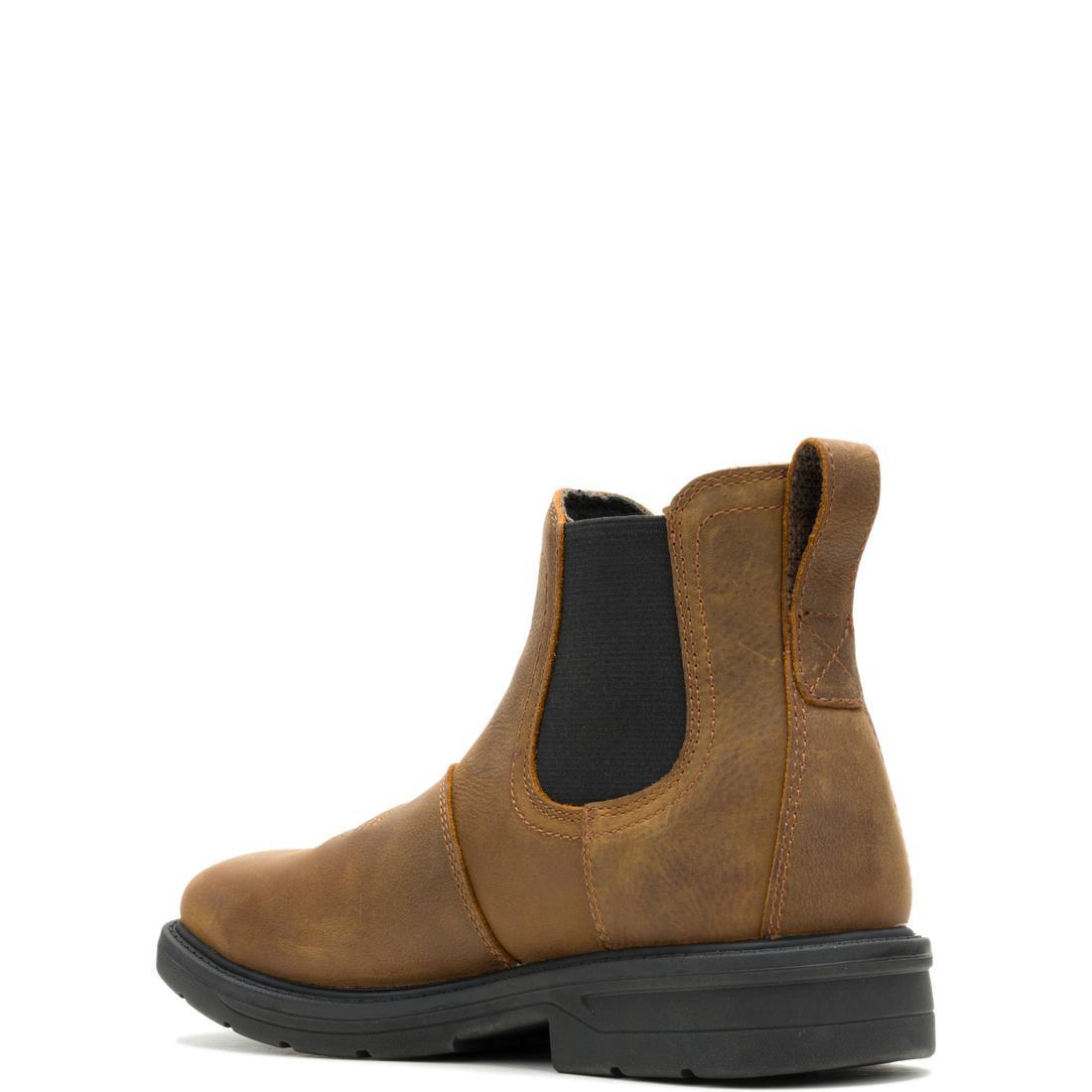 Premium Rancher Level Steel Toe Chelsea Work Boots for Men - Sudan Brown Leather Safety Shoes - Ideal for Construction, Farming & Outdoor Work