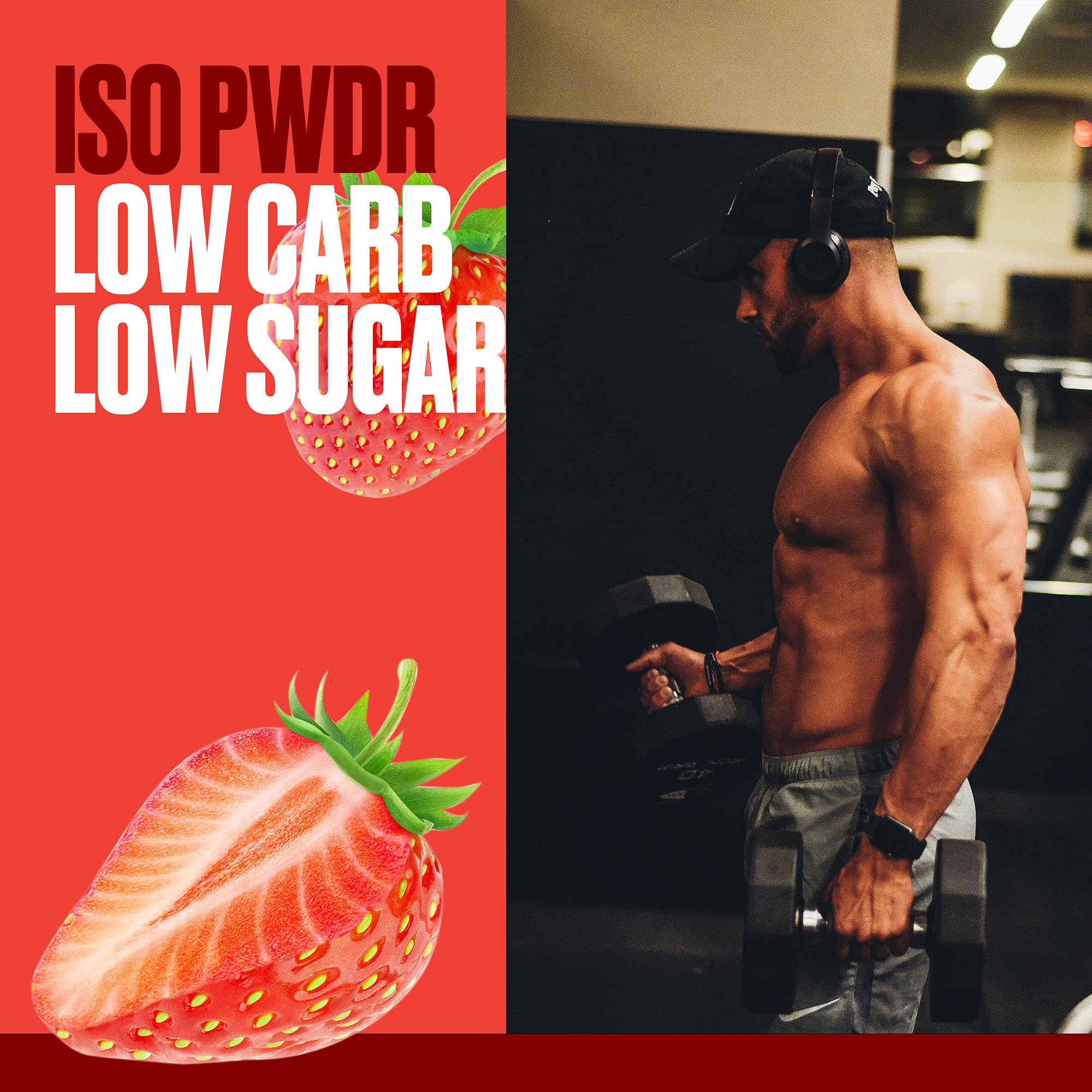 Metabolic Nutrition Whey Protein Isolate ISO PWDR - Strawberry Cream Flavor, 3.04lb (23 Servings) | 26g Fast Digesting Protein, Zero Carbs & Lactose, Low Fat | Ideal for Post-Workout Recovery, Muscle Building & Weight Management