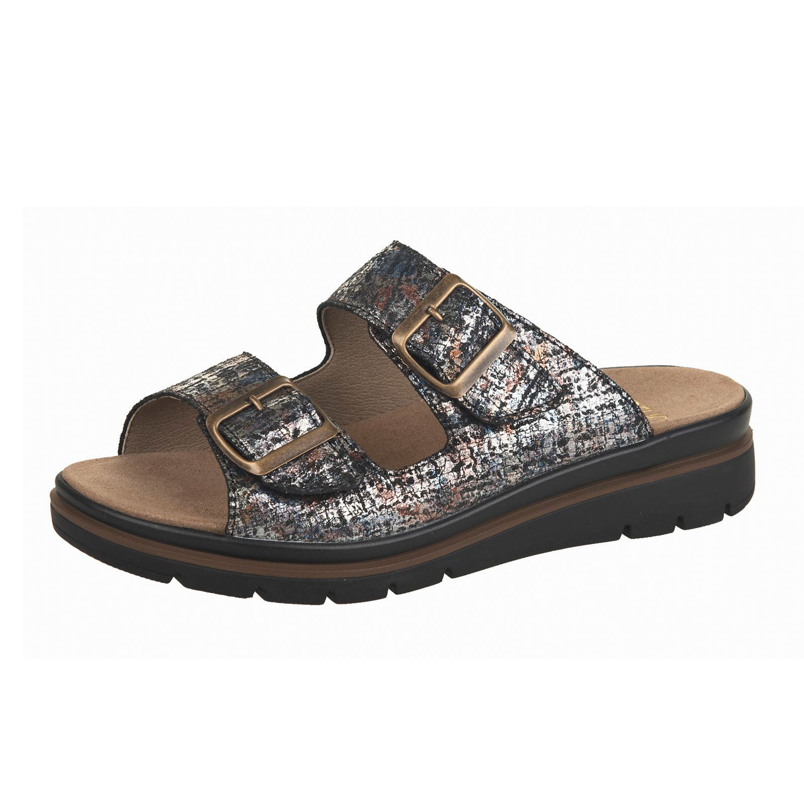 Fidelio Serena Women's Backstrap Sandal - Comfortable Black Leather Sandals for Walking, Beach & Summer Outfits