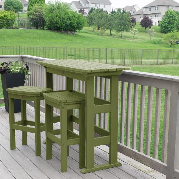 Lehigh 3-Piece Bar Height Balcony Patio Set - Outdoor Bistro Furniture for Small Spaces, Balconies & Decks