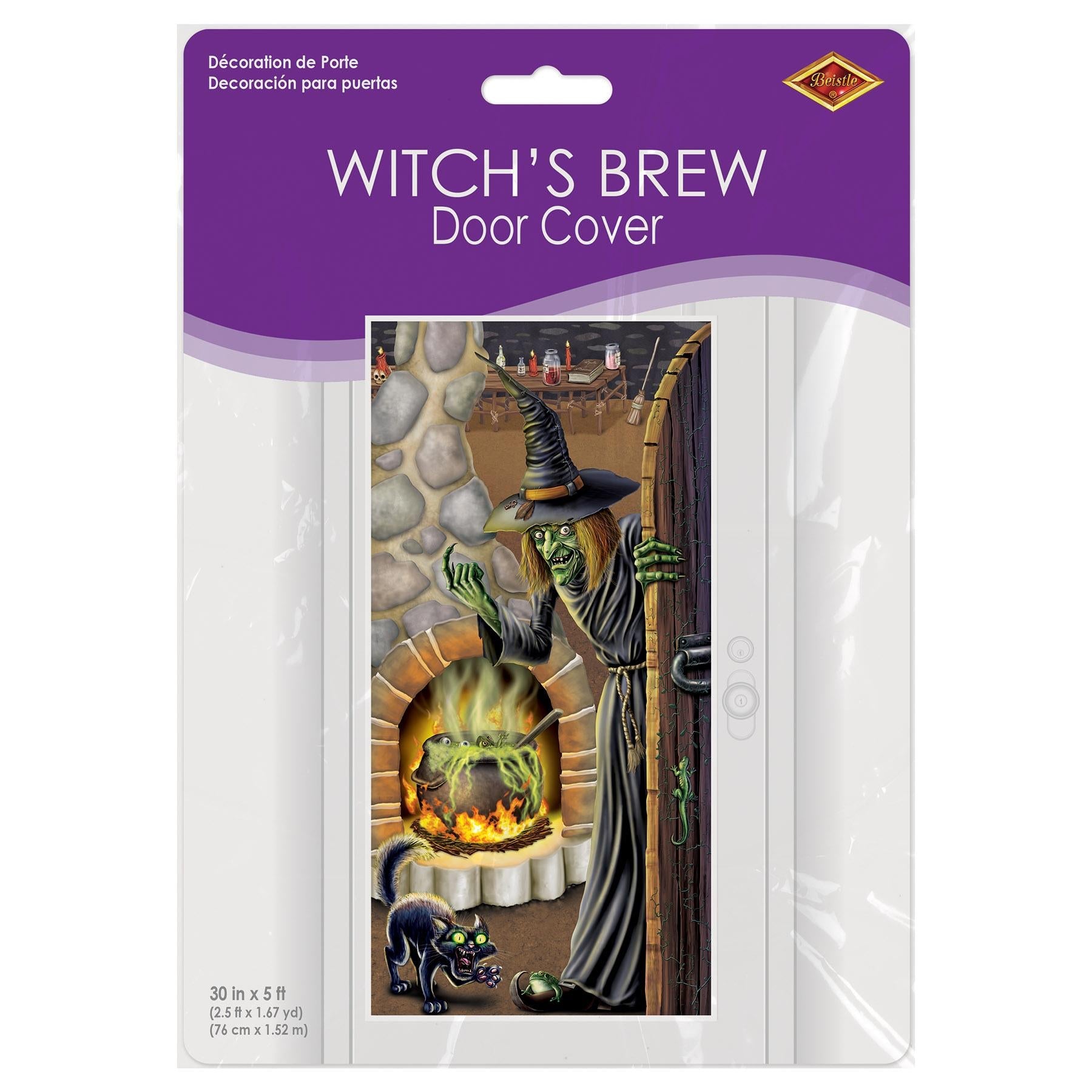 12 Pack Halloween Witch's Brew Door Cover Decorations - Spooky Party Decoration for Halloween Party, Haunted House, Classroom & Home Decor