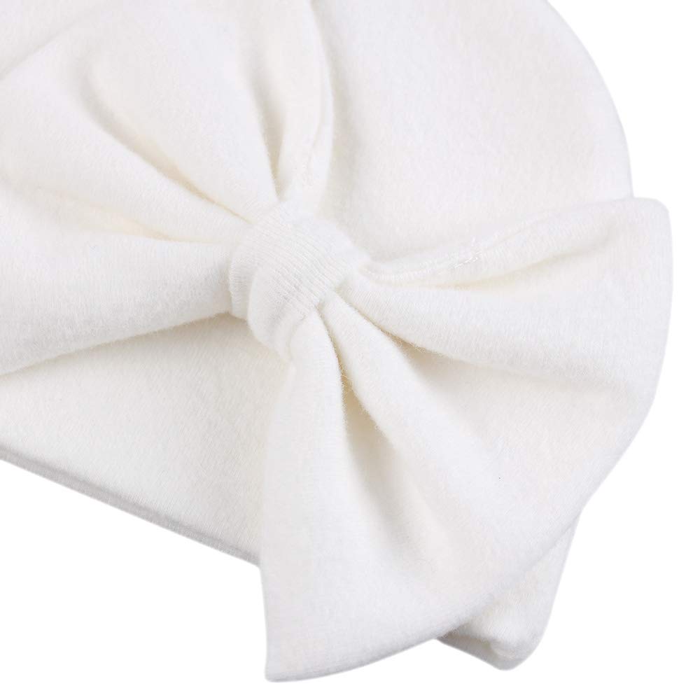 Adorable Newborn Baby Girl Hat - Soft Cotton Bow Beanie for Preemies & Infants 0-12 Months | Cute Spring & Summer Headwear for Newborn Photography, Hospital Going Home Outfits, and Special Occasions