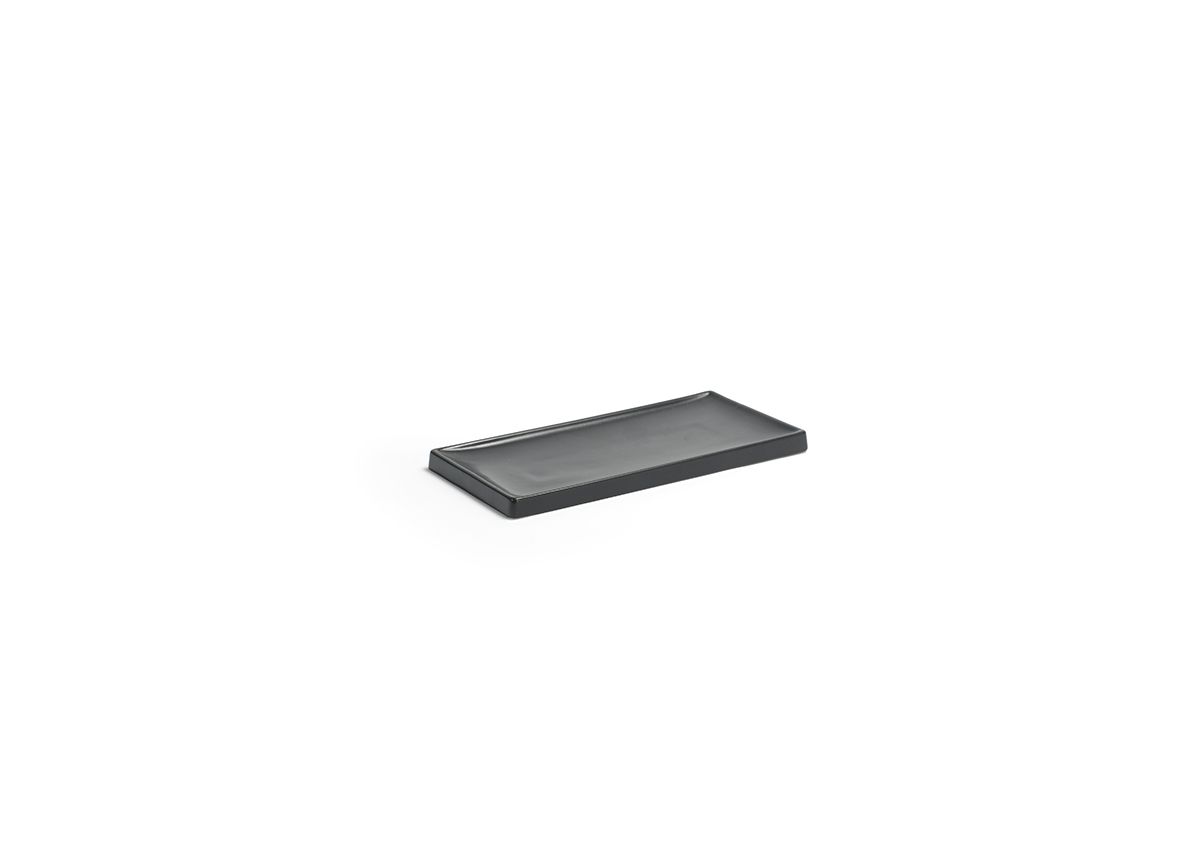 Premium Black Stoneware Serving Tray - 8.5