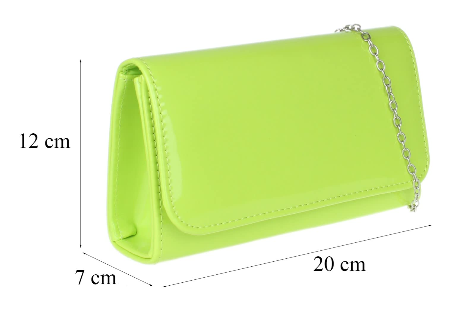 Stylish Glossy Clutch Bag for Women - Elegant Plain Handbag for Parties, Weddings & Evening Events | Fashionable Purse for Night Out & Special Occasions