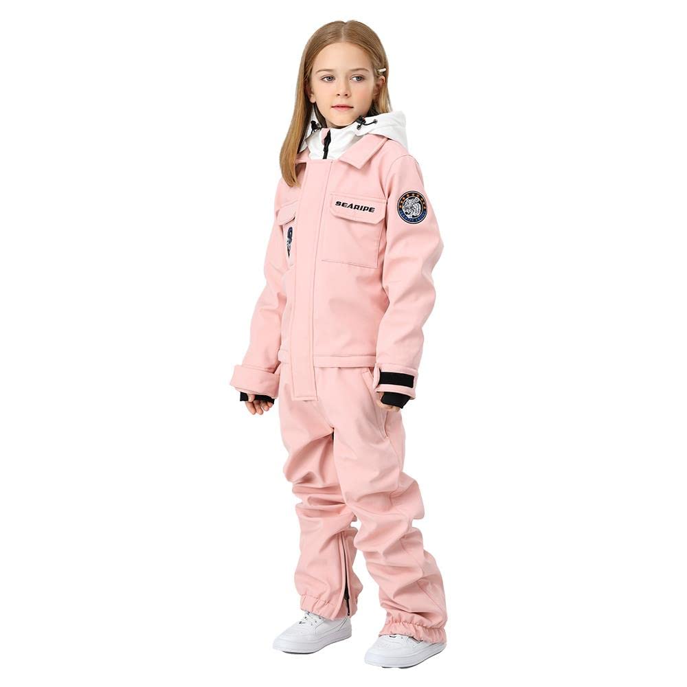 RIUIYELE Kids Waterproof Ski Suit - Winter Warm Snowboard Jumpsuit for Boys & Girls | One-Piece Snowsuit for Skiing, Snowboarding & Outdoor Play