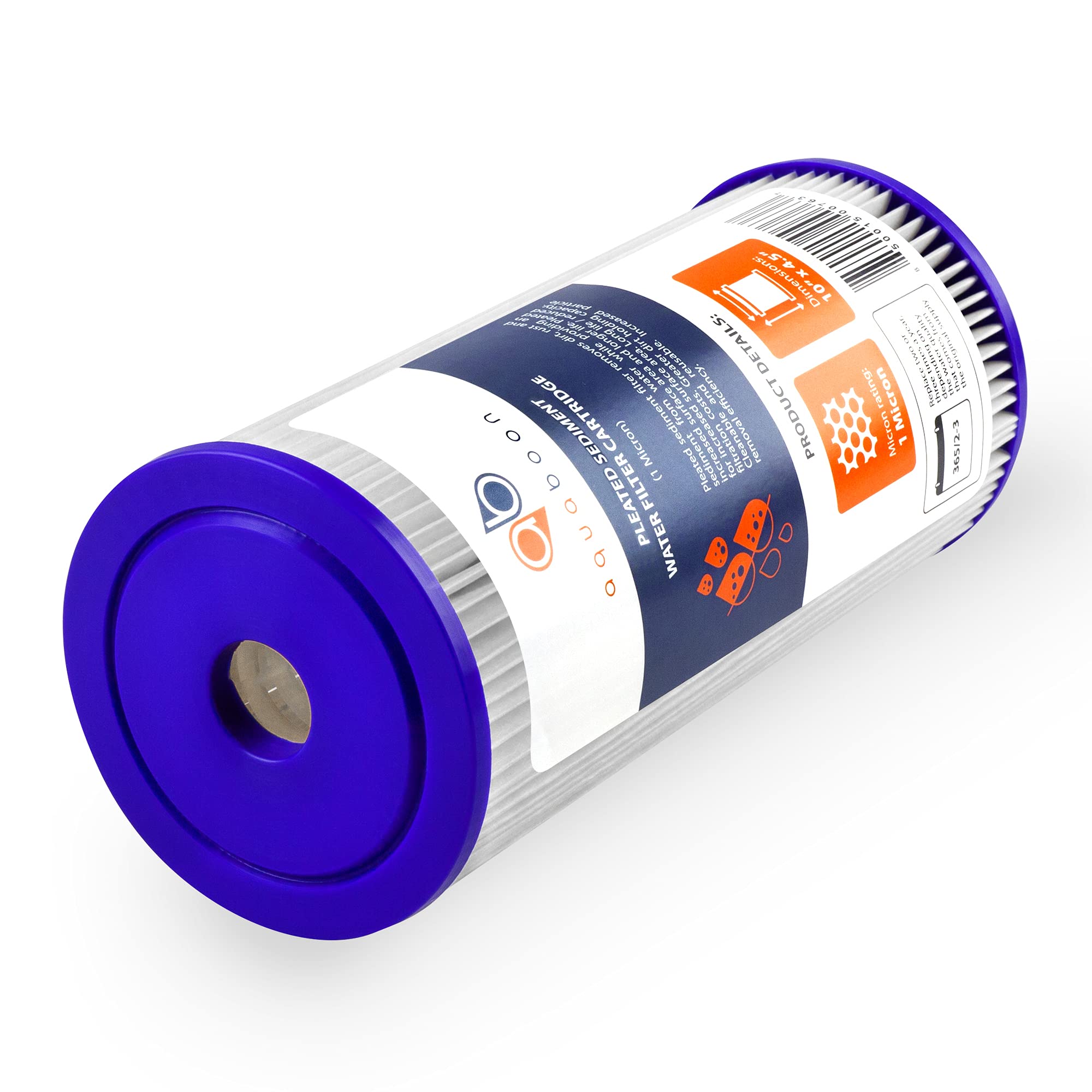 Aquaboon 1 Micron Pleated Sediment Water Filter Replacement (20-Pack) – Compatible with Well Filters FXHSC & R50-BBSA, 10
