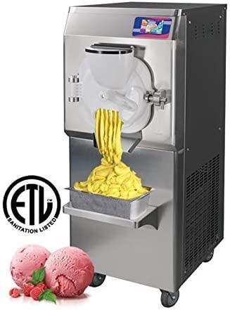 Kolice Commercial ETL Certified Gelato & Hard Serve Ice Cream Machine - 9-11 Gal/Hour Output, Italian Water Ice Maker with Stainless Steel Hinge (Perfect for Ice Cream Shops, Restaurants & Catering Events)