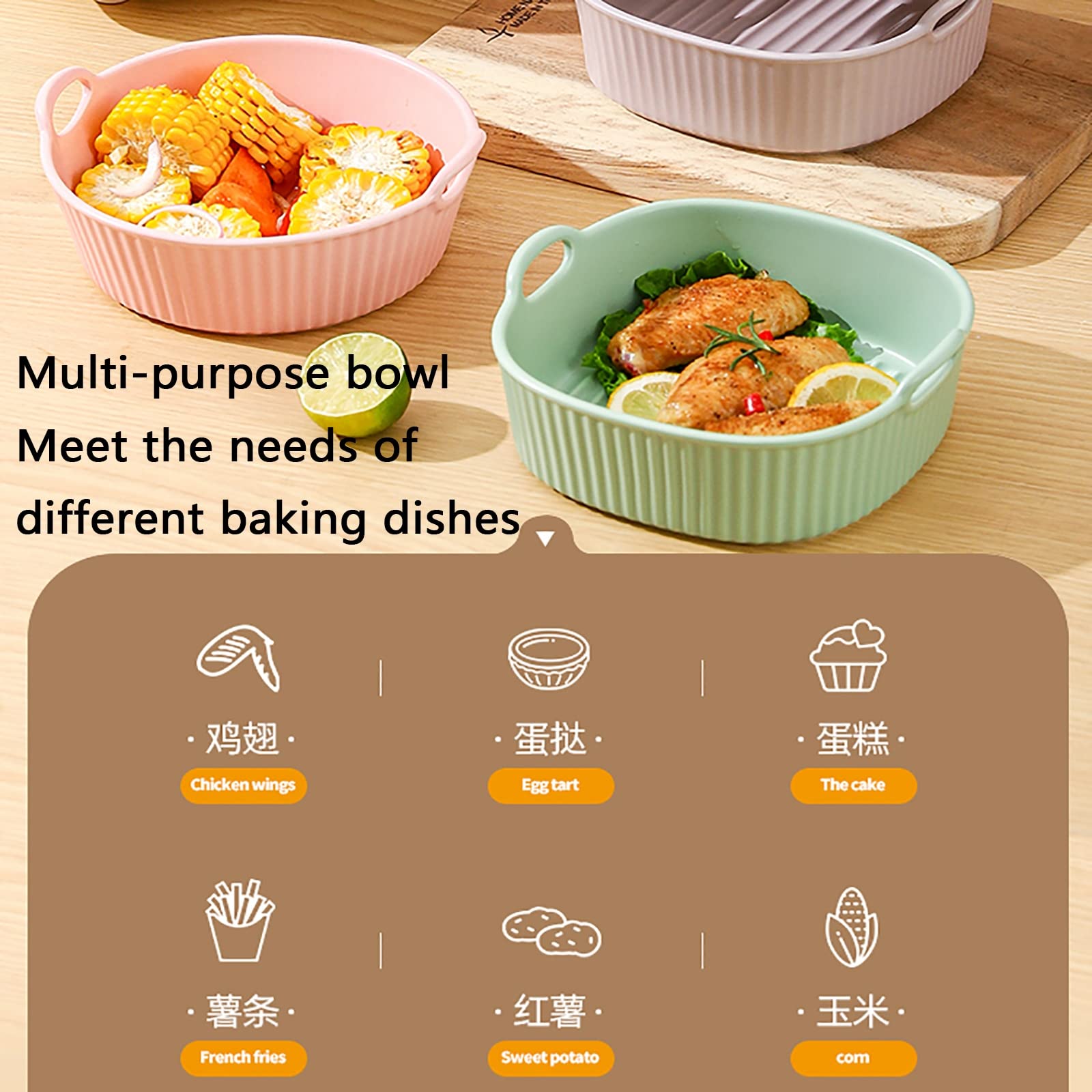 Ceramic Baking Dish - Round Glazed Oven Safe Bakeware for Cakes, Pies & Casseroles - Pink Kitchen Dinnerware for Baking, Cooking & Serving - Perfect for Home, Banquets & Daily Use