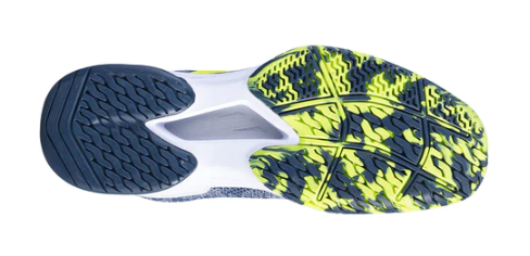 Babolat Jet Tere All Court Men's Tennis Shoes - White & Blue | Lightweight Performance for Hard Court & Clay Court Play | Perfect for Competitive Matches & Training Sessions