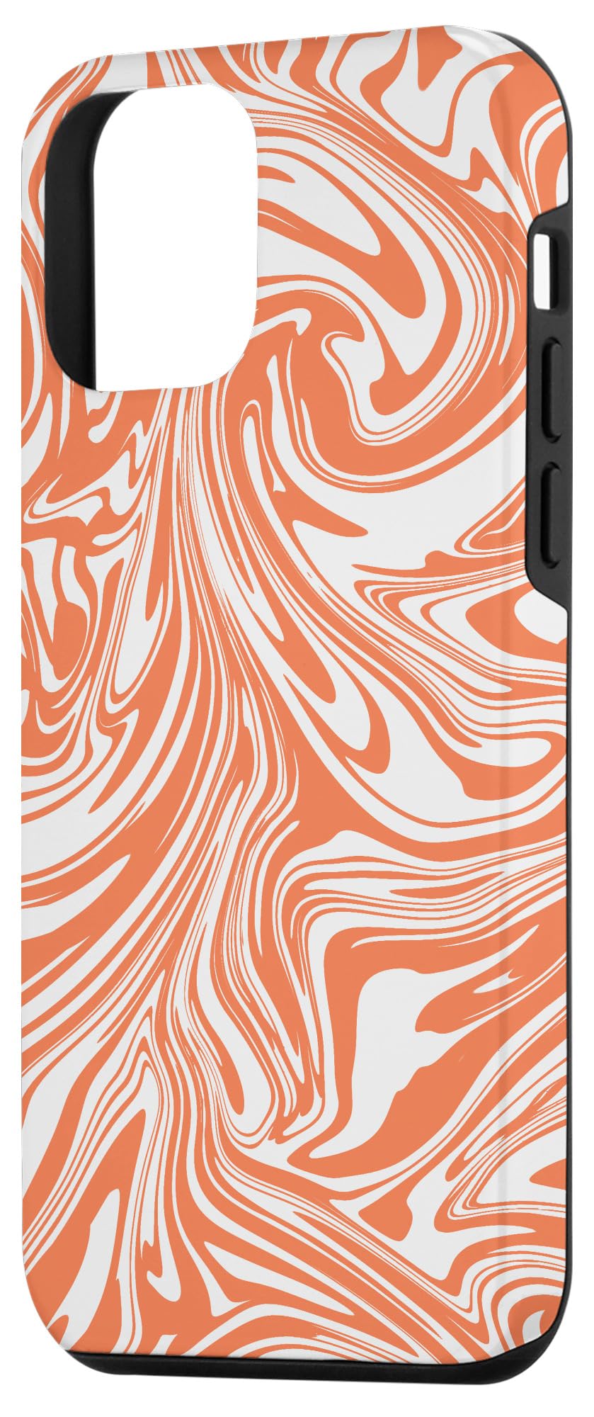 iPhone 12 Mini Case - Coral White Abstract Swirl Design | Modern Protective Phone Cover for Women & Men | Perfect for Work, Travel & Everyday Use