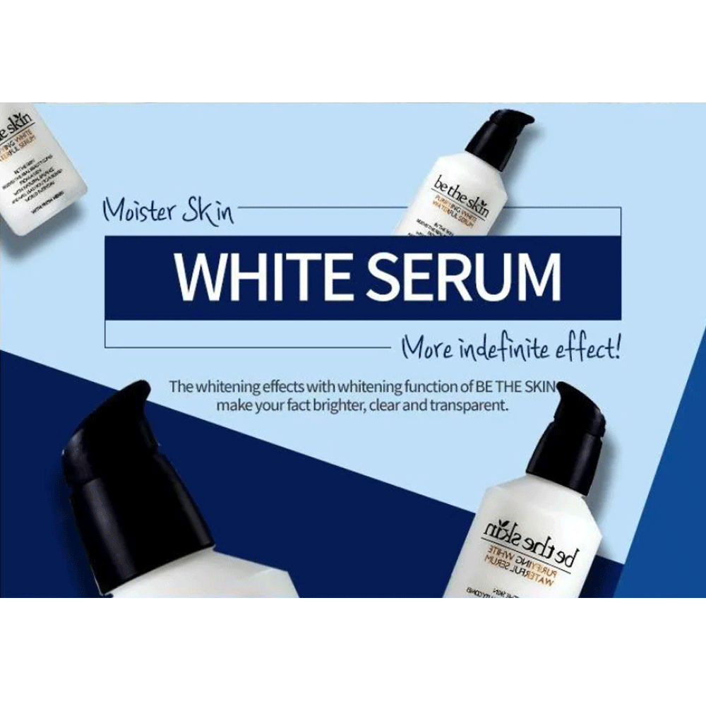 Be The Skin Purifying White Waterful Serum 50ml - Brightening Hydrating Facial Treatment for Dull & Dry Skin - Perfect for Daily Skincare Routine & Nighttime Regimen