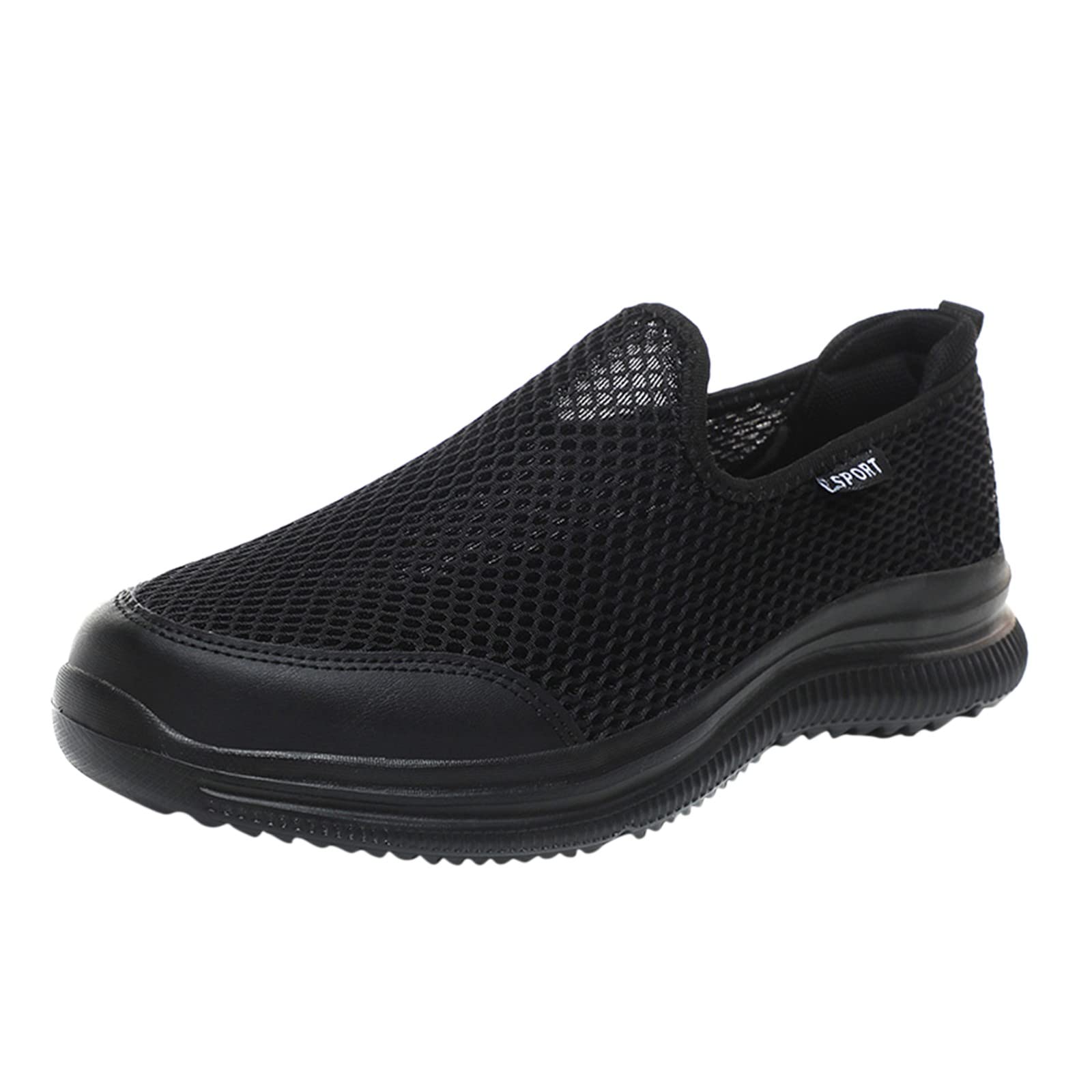 YUHAOTIN Men's Breathable Mesh Walking Sneakers - Lightweight Slip-On Casual Shoes for Wide Feet (Size 11) | Perfect for Summer, Travel & Everyday Comfort