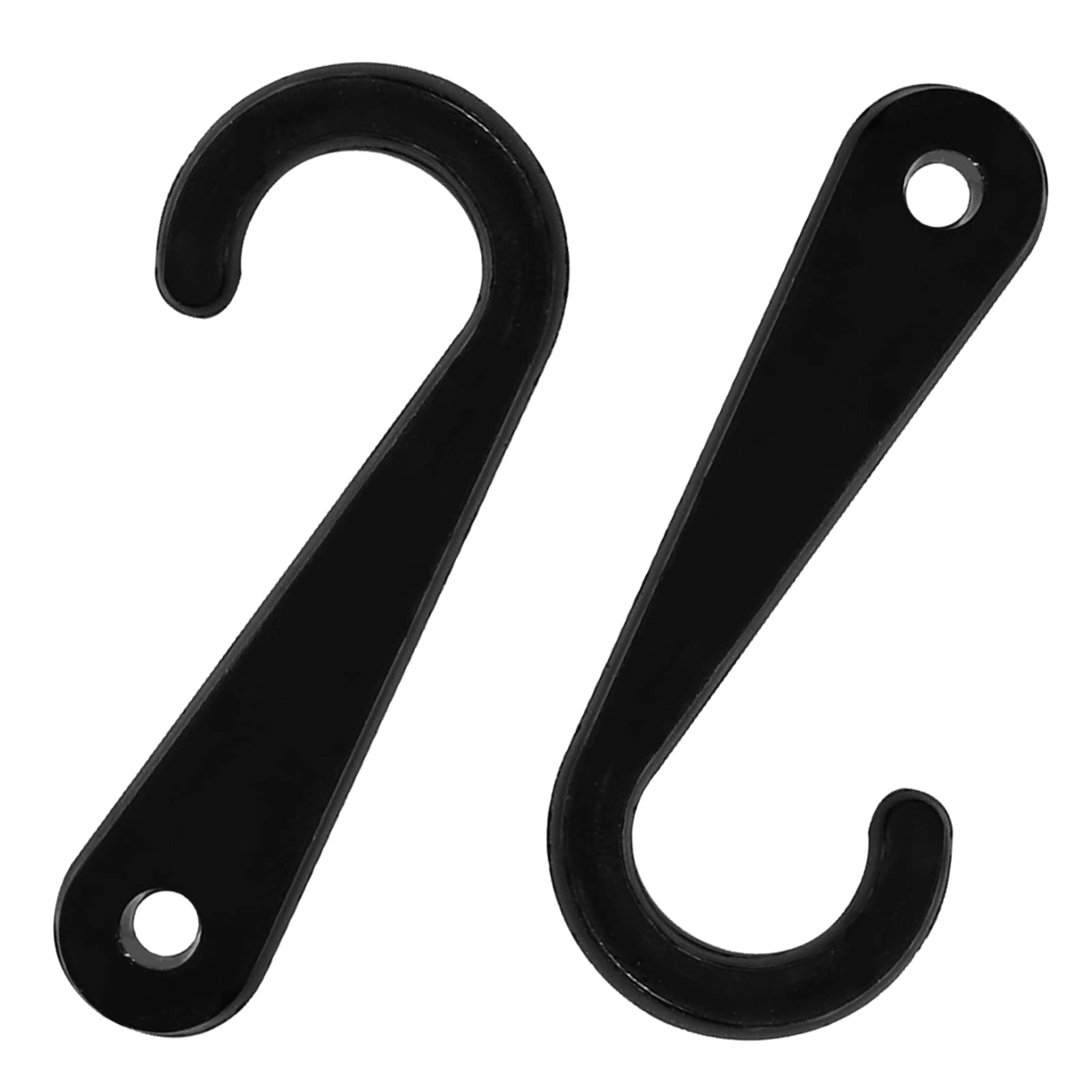 500Pcs 1 3/4 Inch Black Plastic Sock Display Hooks - Retail J Hooks for Socks & Hat Hangers - Perfect for Store Shelves, Clothing Racks and Retail Displays
