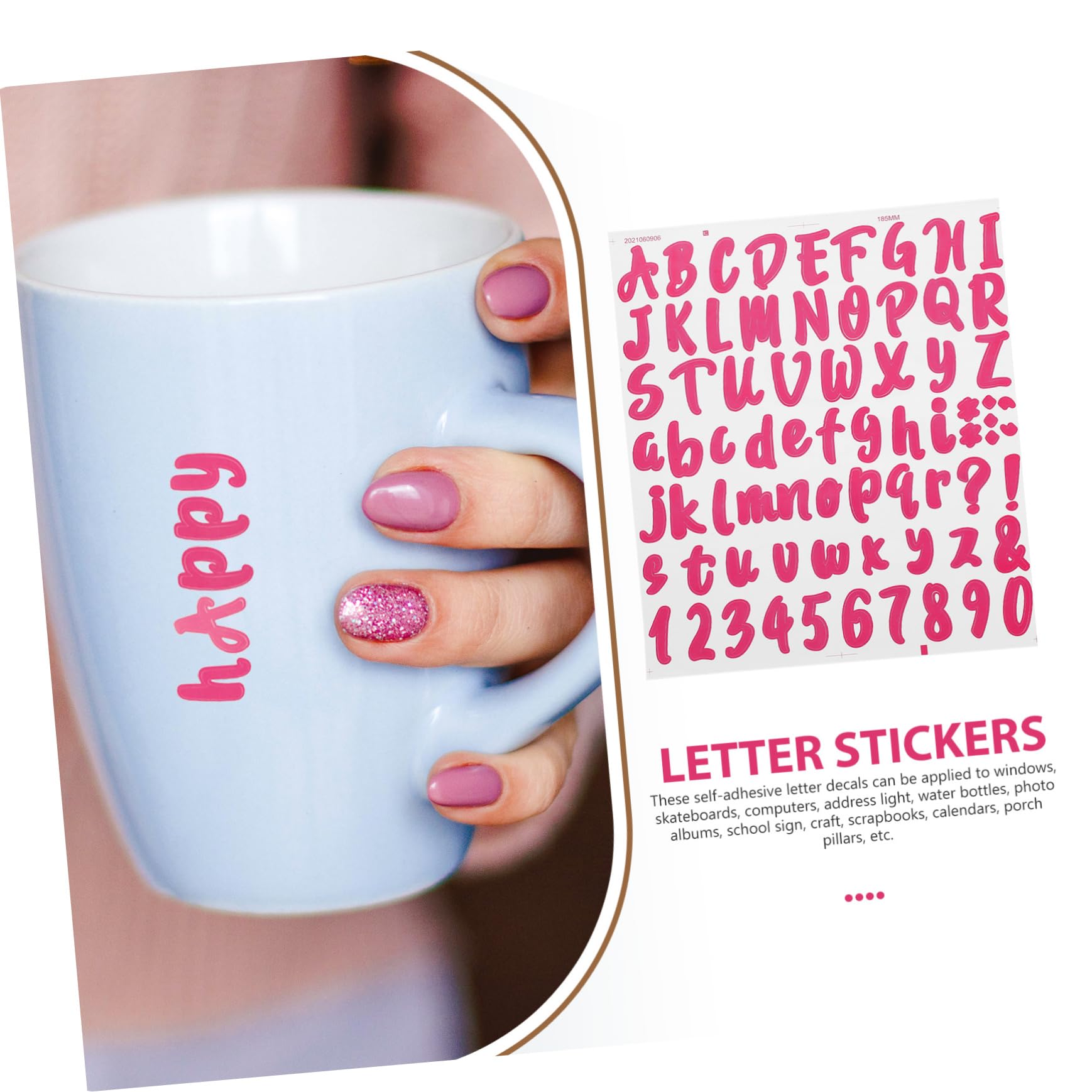 STOBOK 5-Pack Waterproof Vinyl Label Stickers for Mailbox, Letters, Names & Numbers - Outdoor Decorative Stickers for Packages, Storage Bins, DIY Crafts & Organization