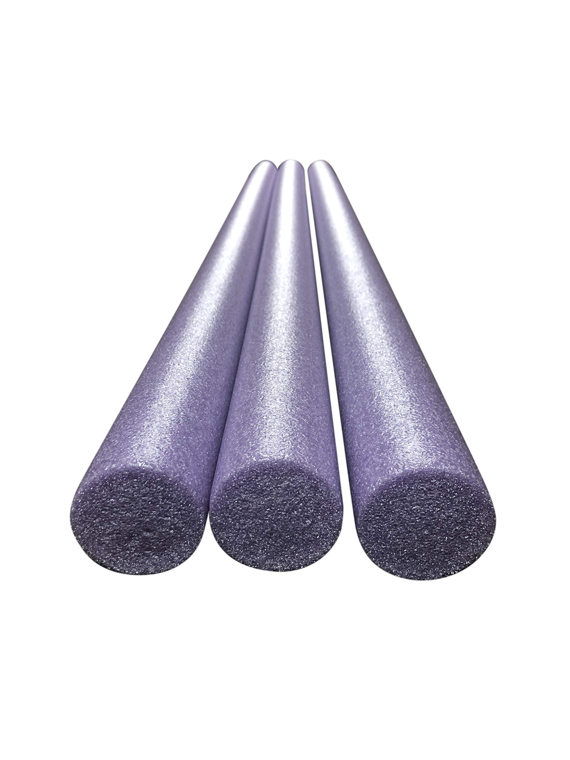 3 Pack No Hole Extra Long Deluxe Solid Core Pool Noodles for Swimming, Water Play, and Beach Activities - Durable Floating Foam Toys for Kids and Adults