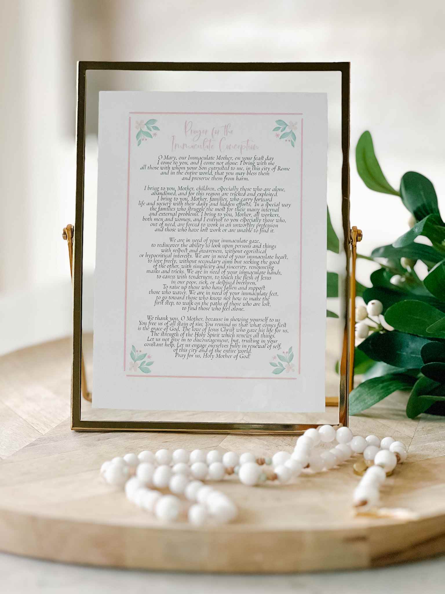 Free Printable Prayer for the Immaculate Conception - Catholic Devotional Art for Home, Church & Gift Giving
